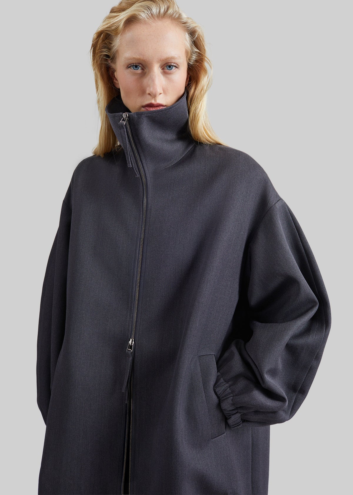 Manteau Joelle zippé - Gris foncé