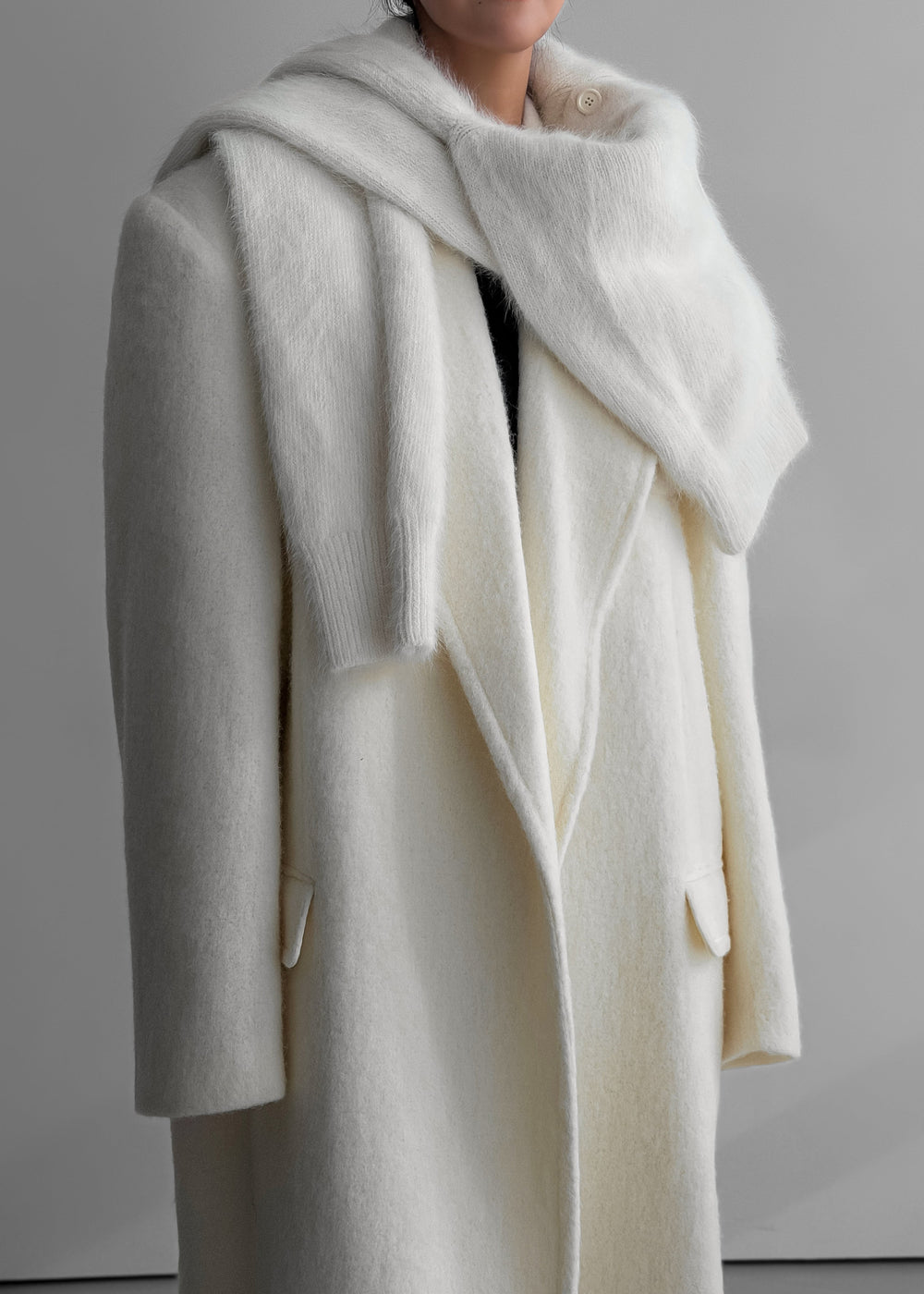 John Oversized Coat - Ivory - 1