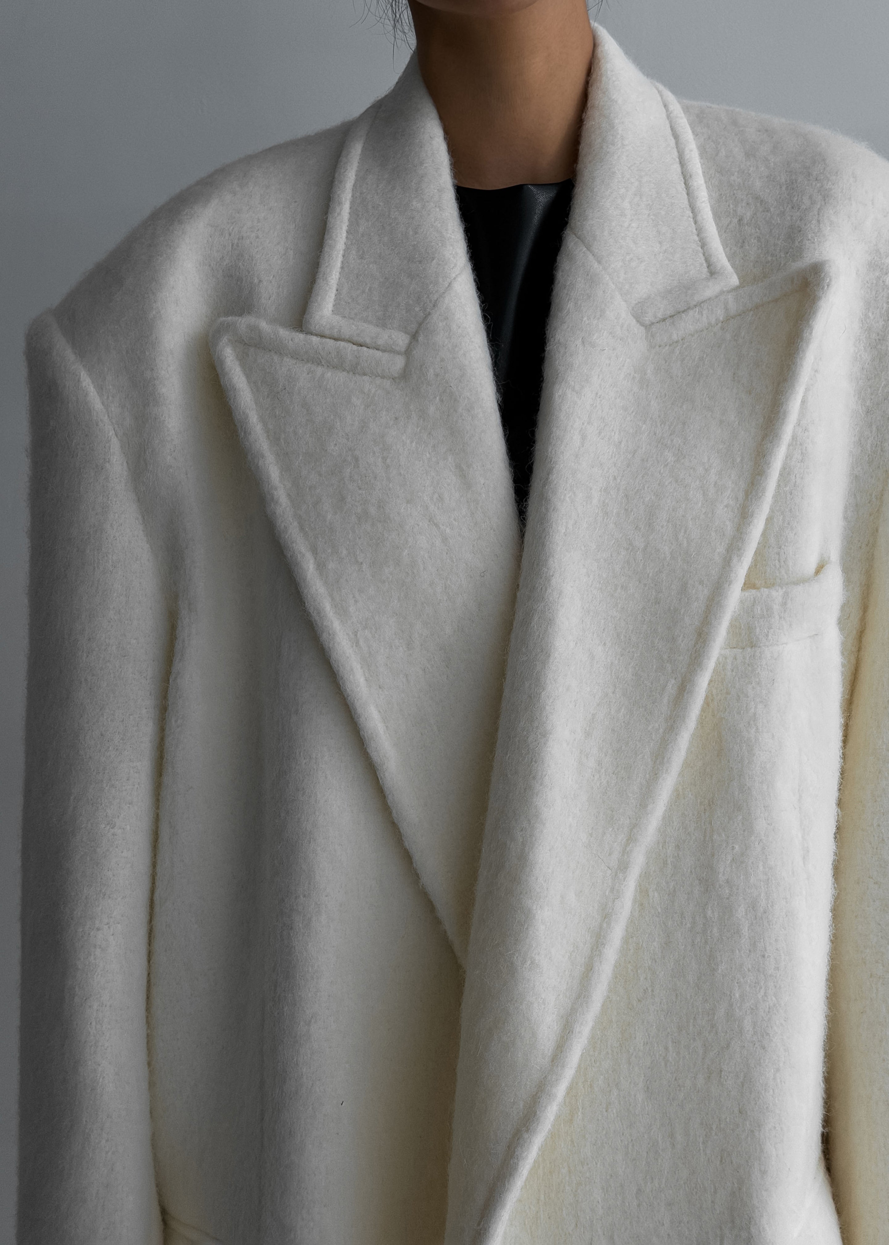 John Oversized Coat - Ivory - 8