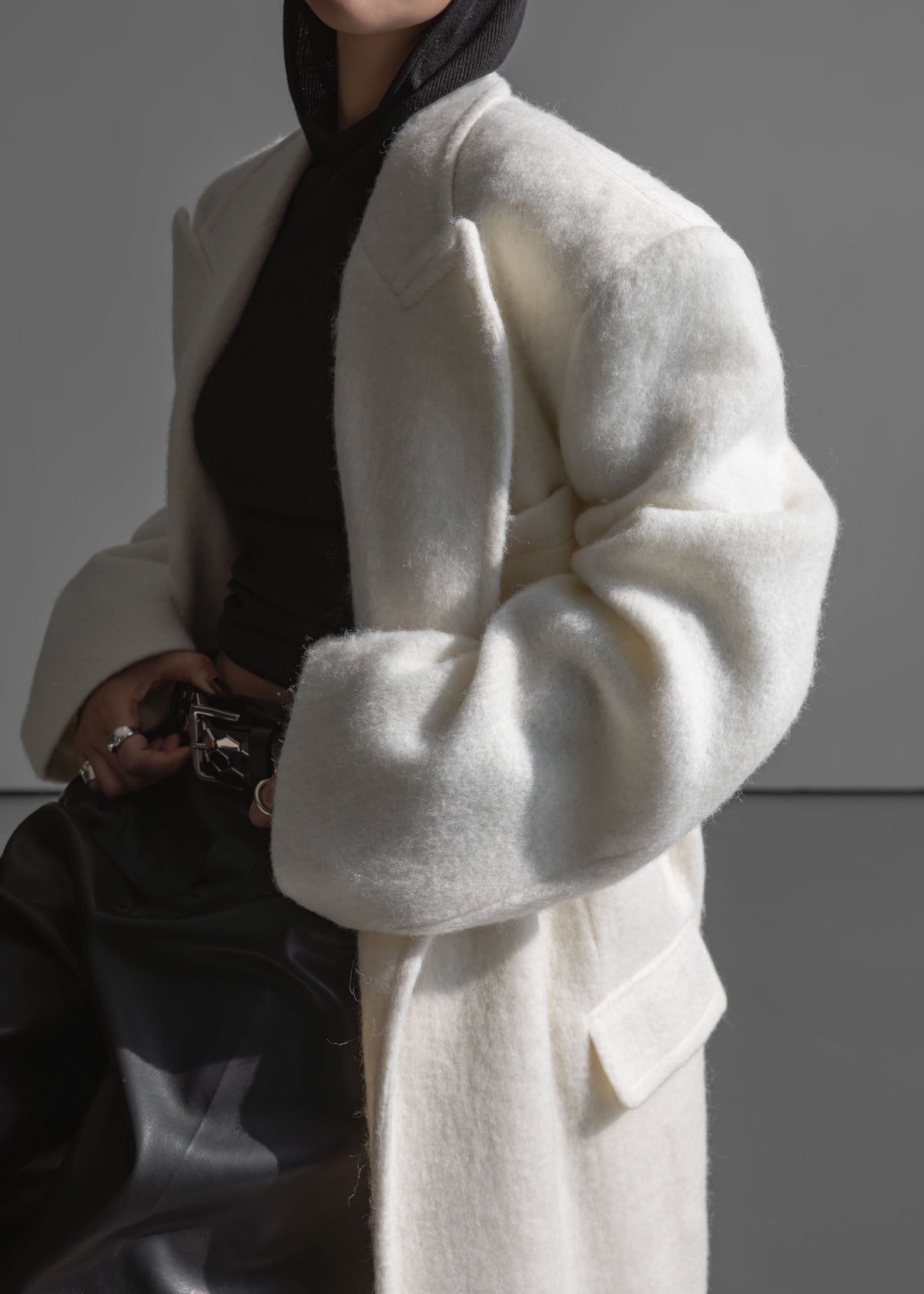 John Oversized Coat - Ivory - 10