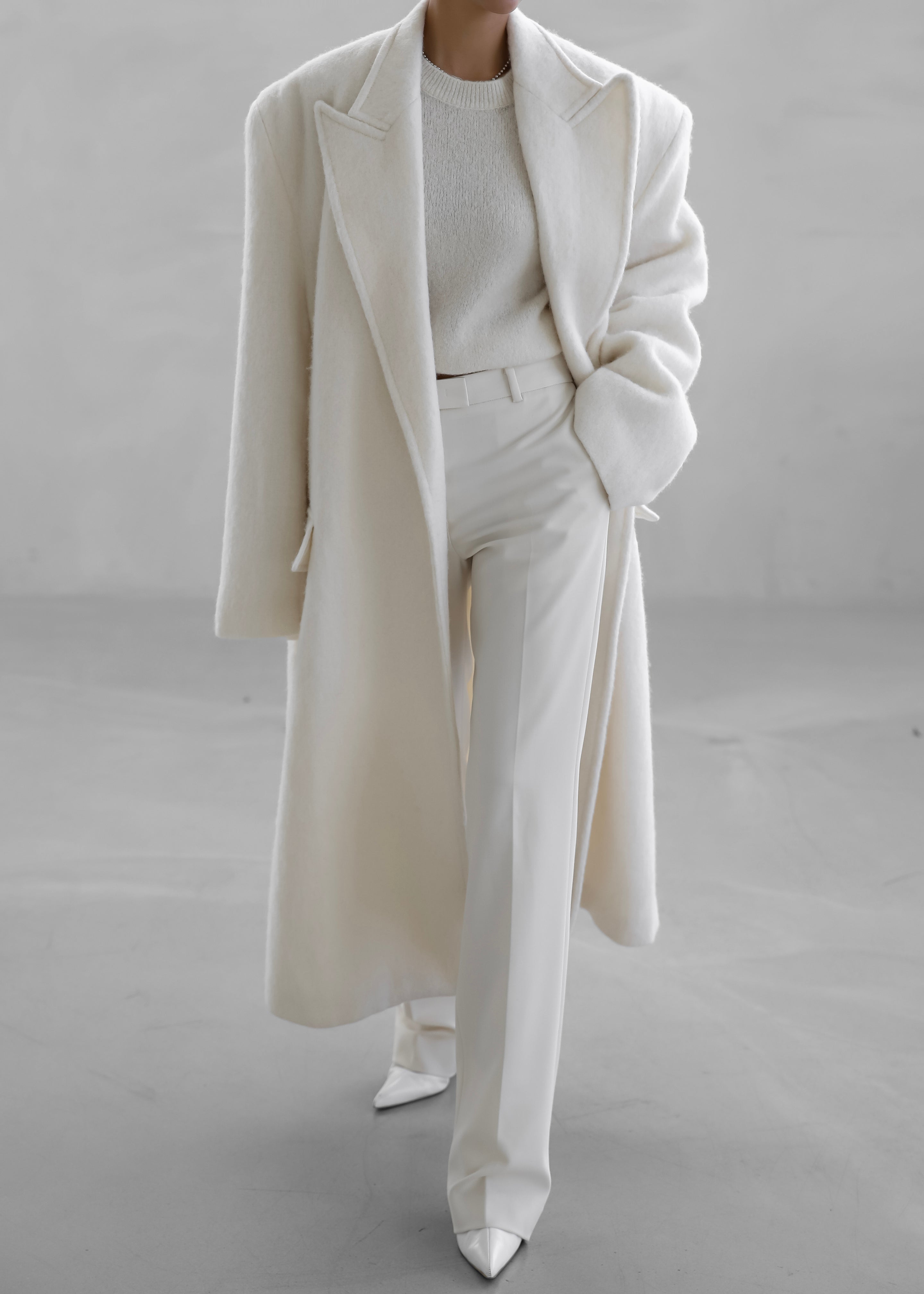 John Oversized Coat - Ivory - 7