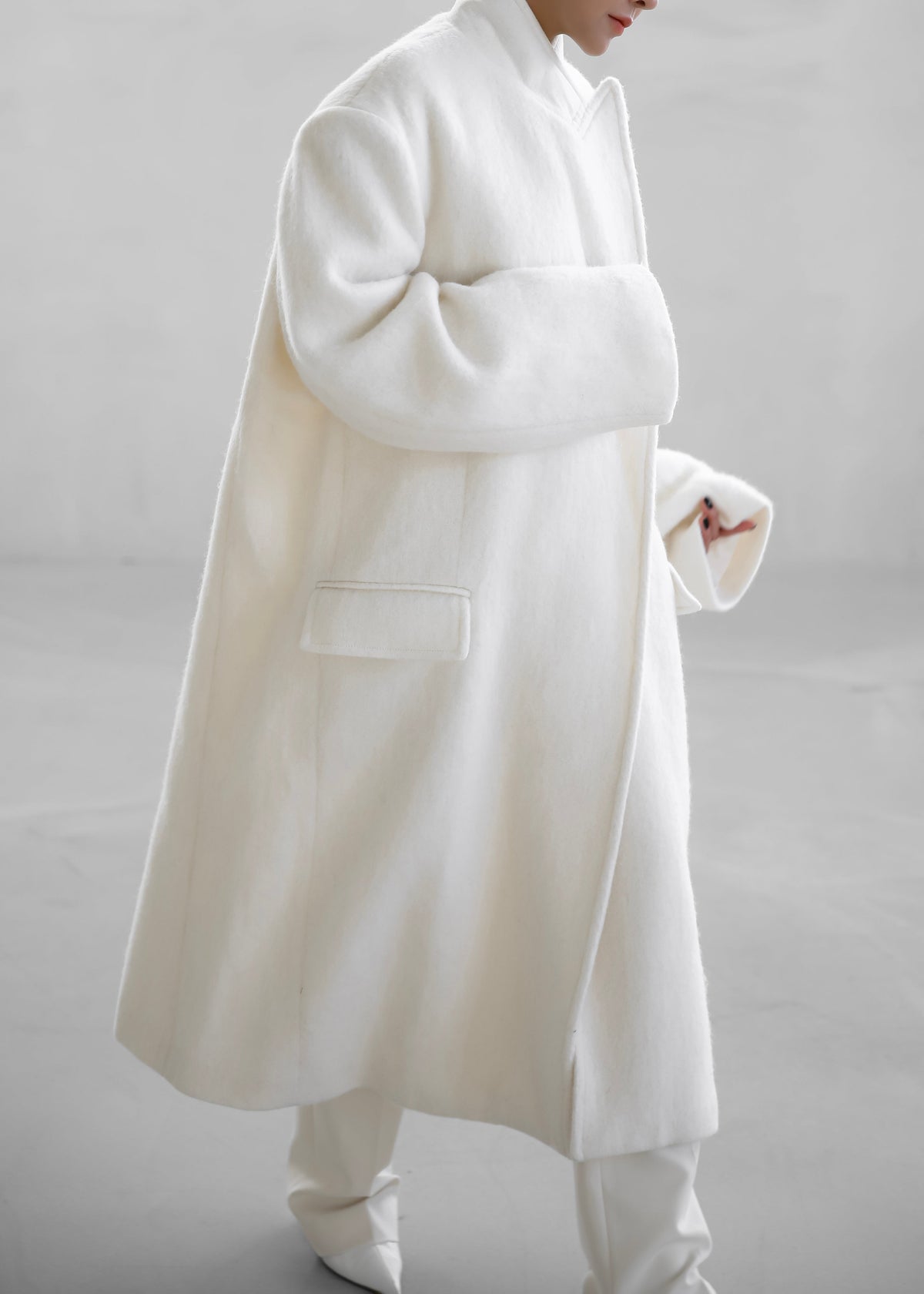 John Oversized Coat - Ivory - 12