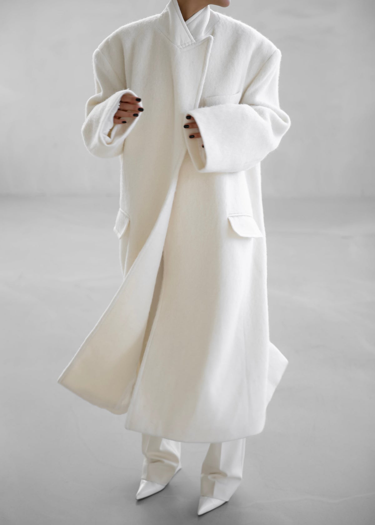 John Oversized Coat - Ivory - 1