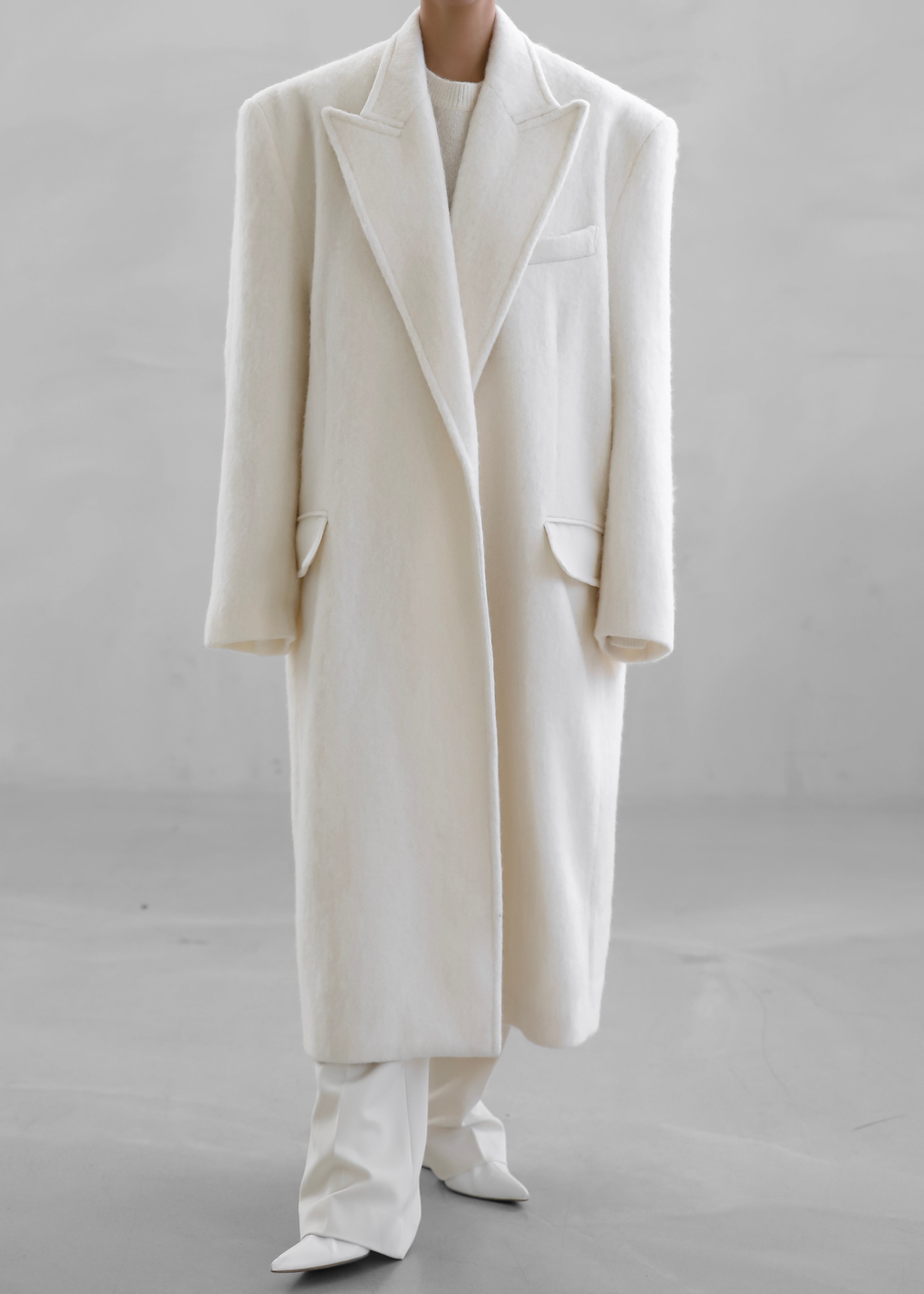 John Oversized Coat - Ivory - 3