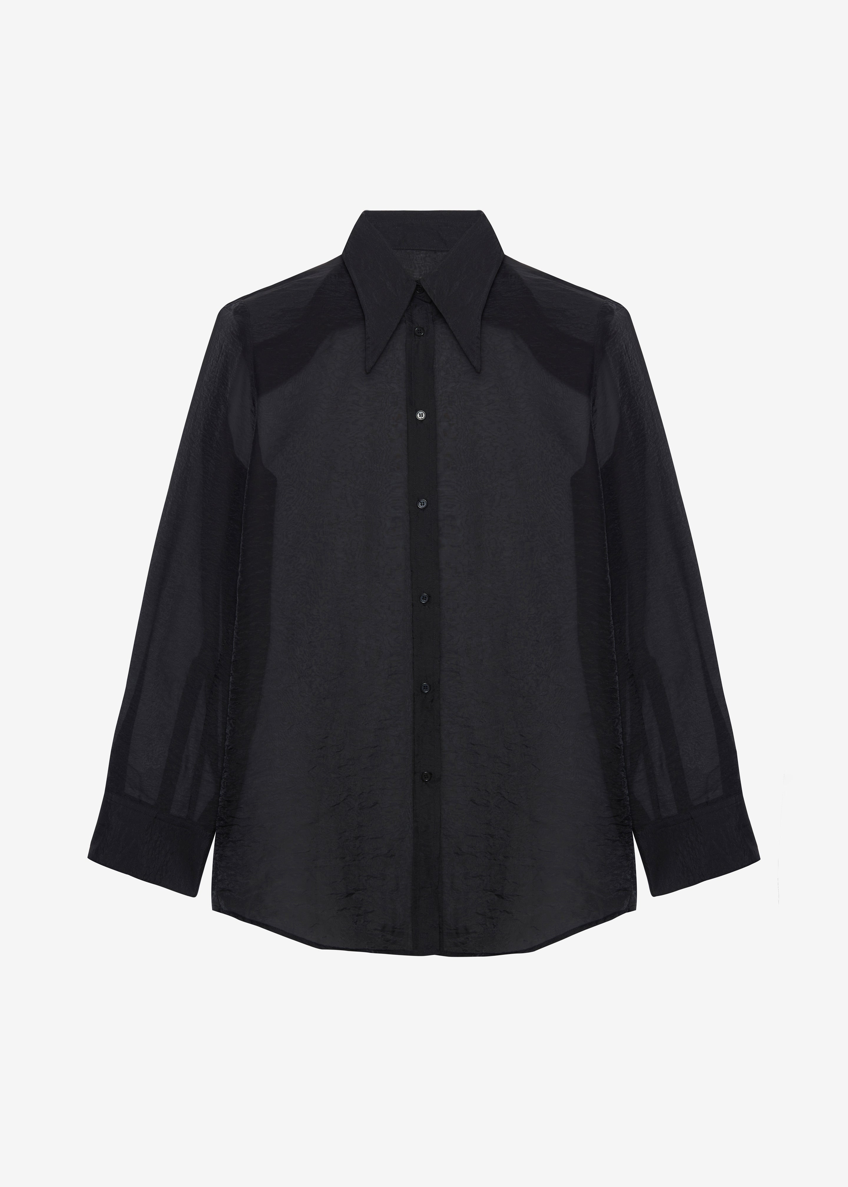 Jolene Semi Sheer Shirt - Black - 13