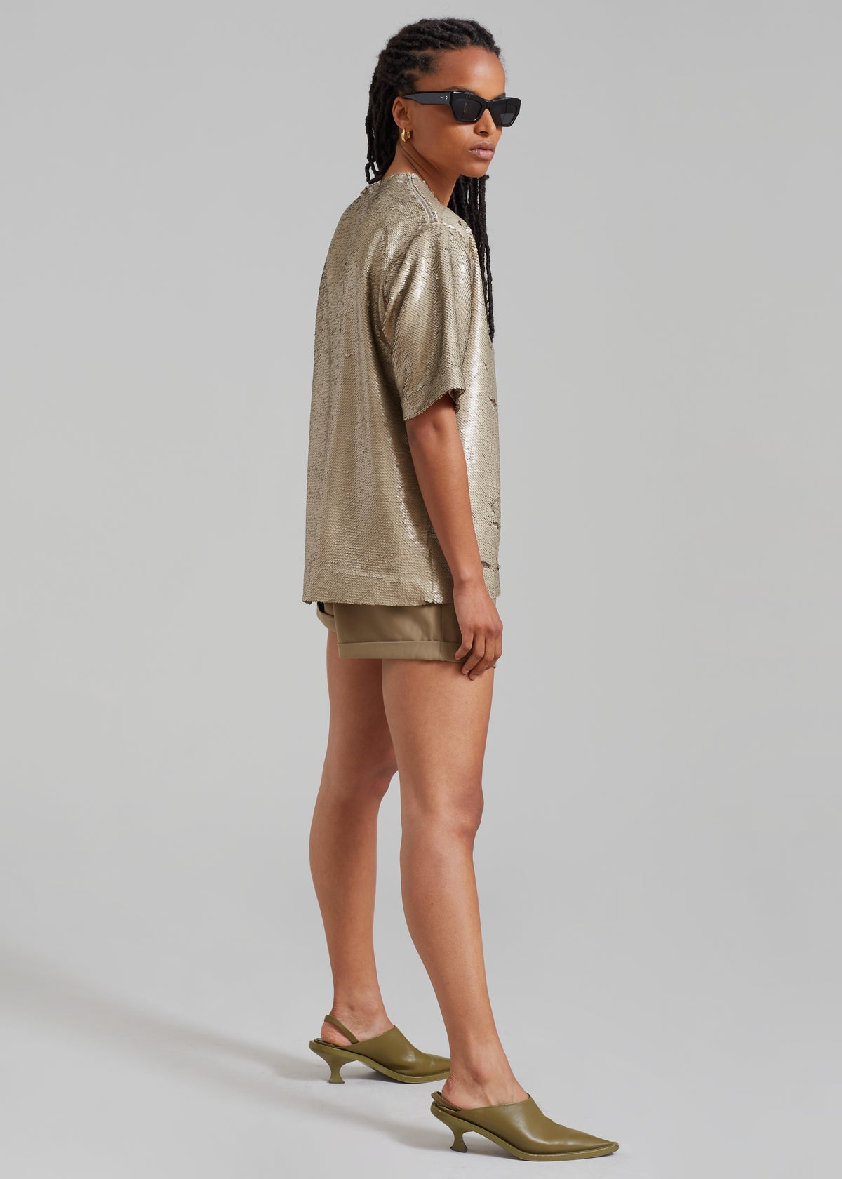 Jones Boxy Sequins Tee - Bronze - 8