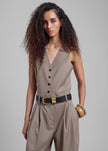 Jorae Vest - Taupe