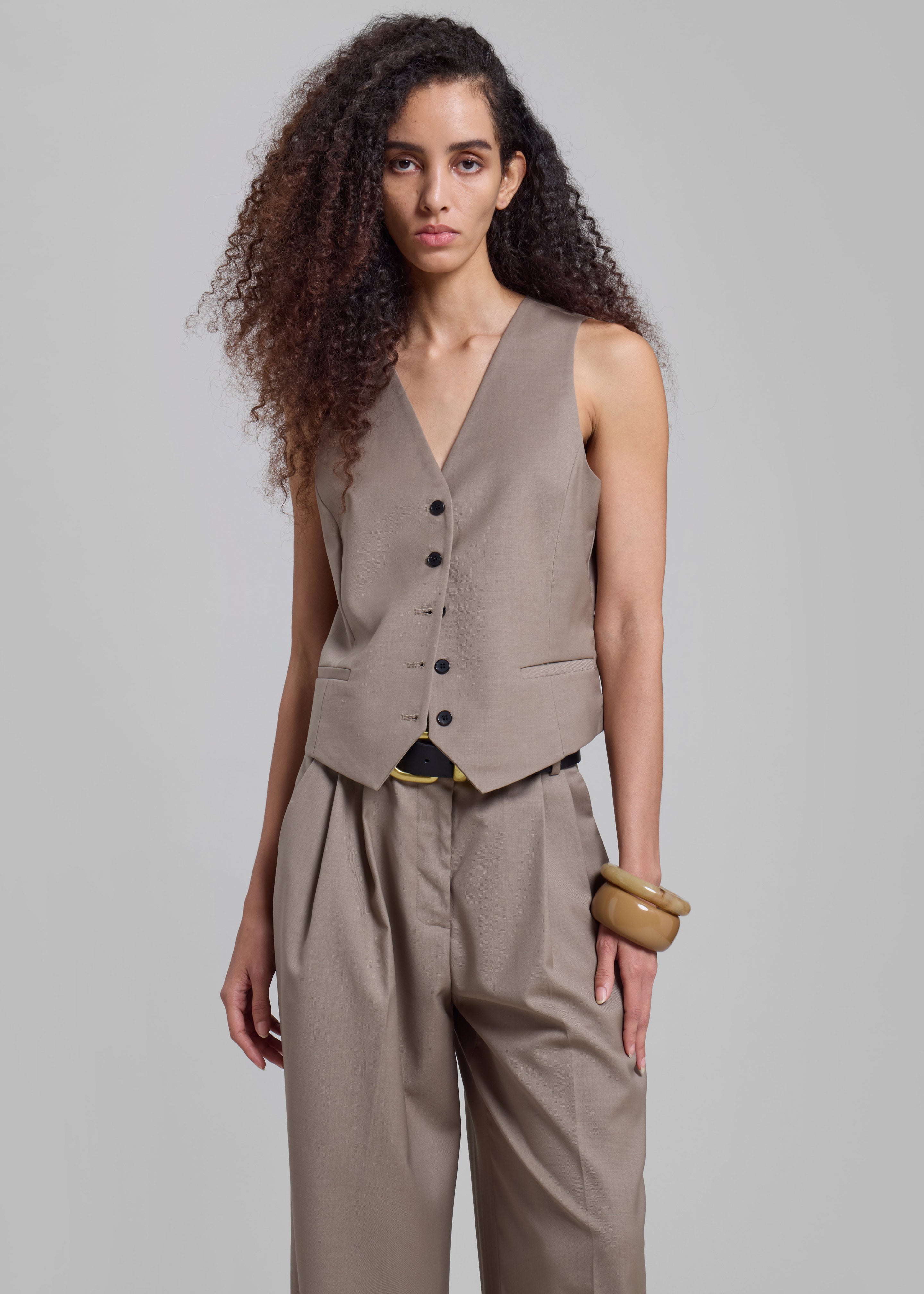 Jorae Vest - Taupe - 5