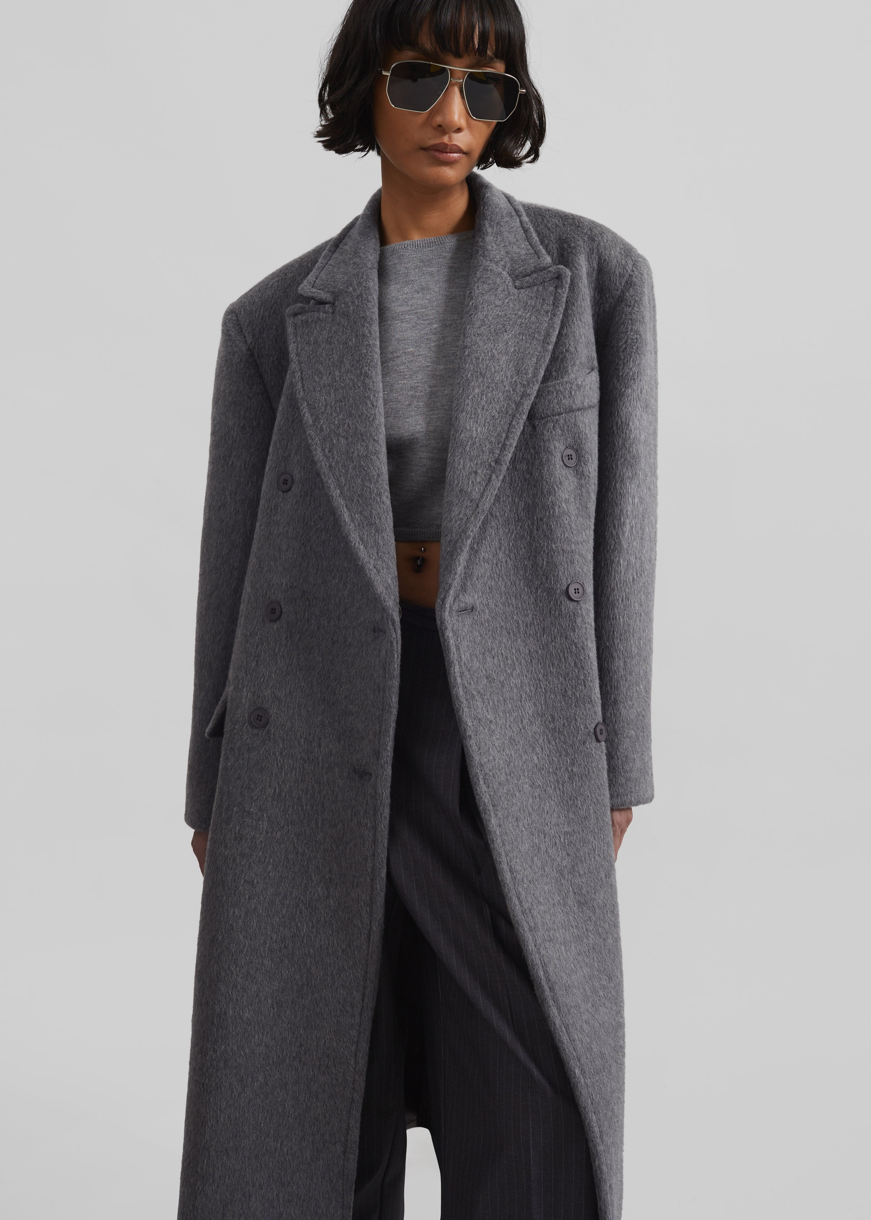 Jordan Wool Coat - Grey - 2