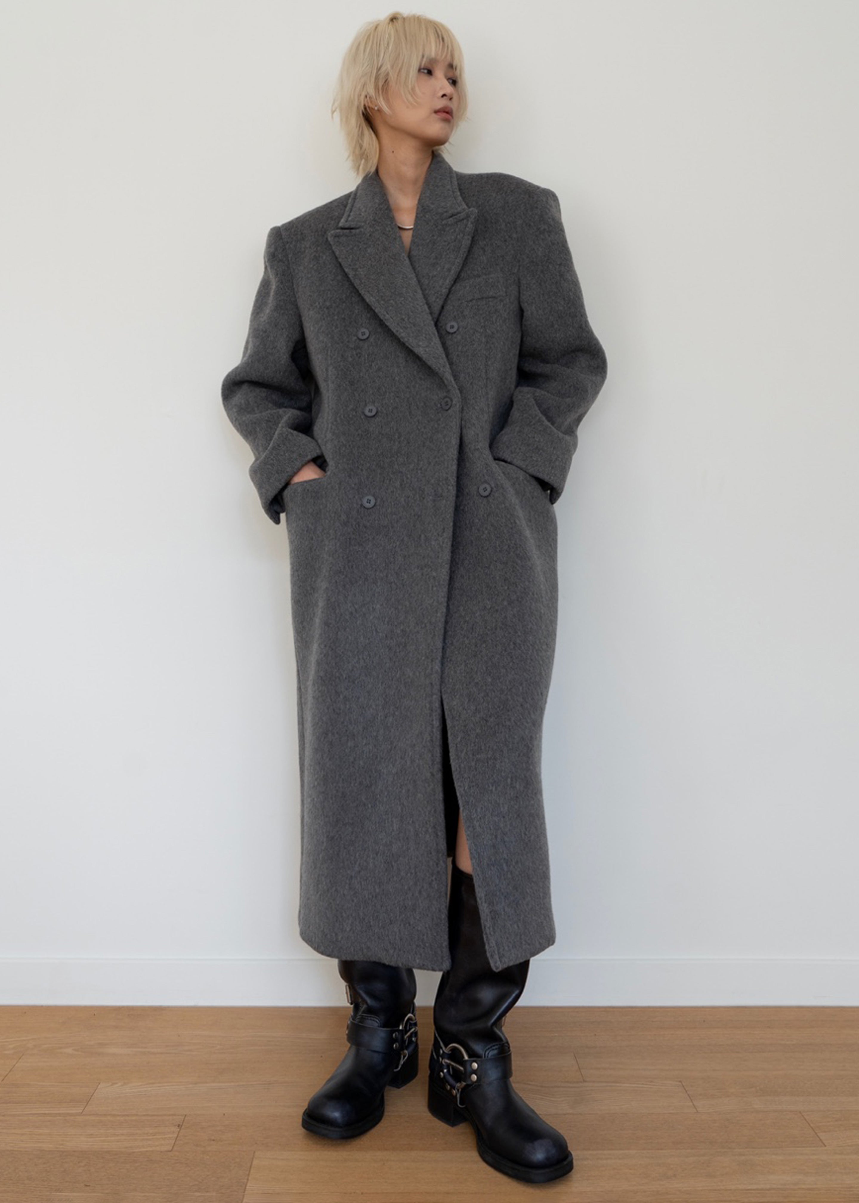 Jordan Wool Coat - Grey - 8
