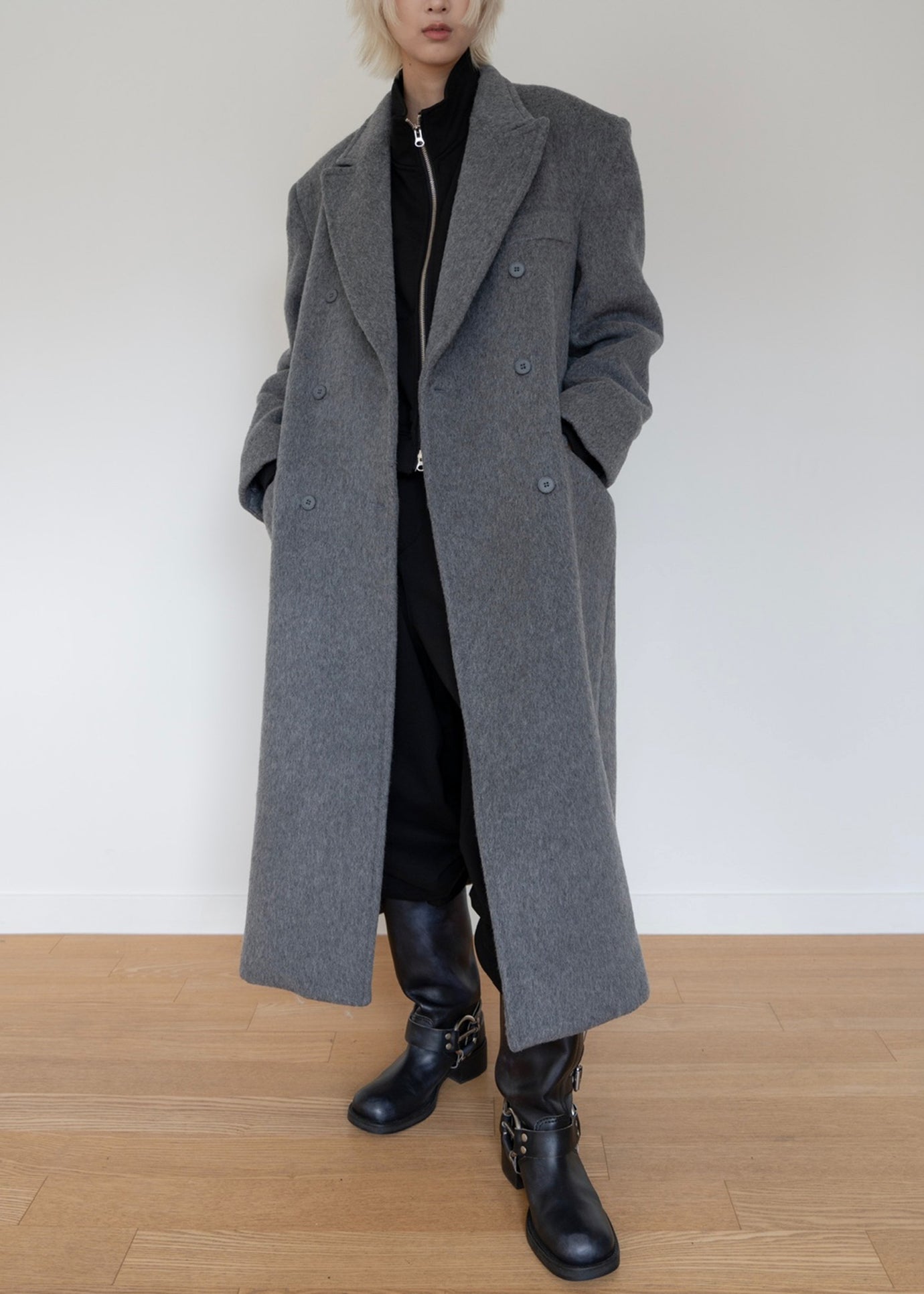 Jordan Wool Coat - Grey - 1