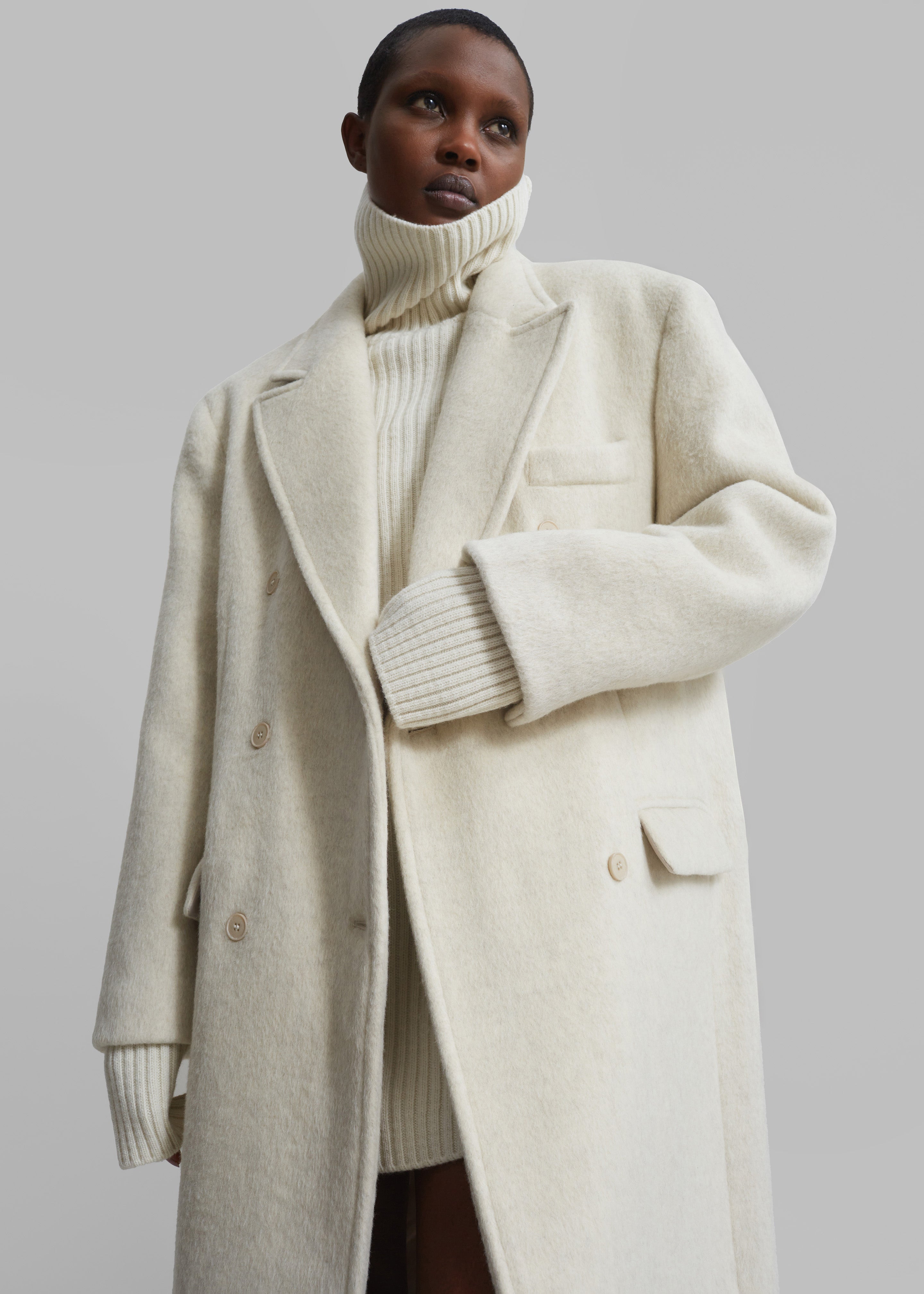 Jordan Wool Coat - Ivory - 2