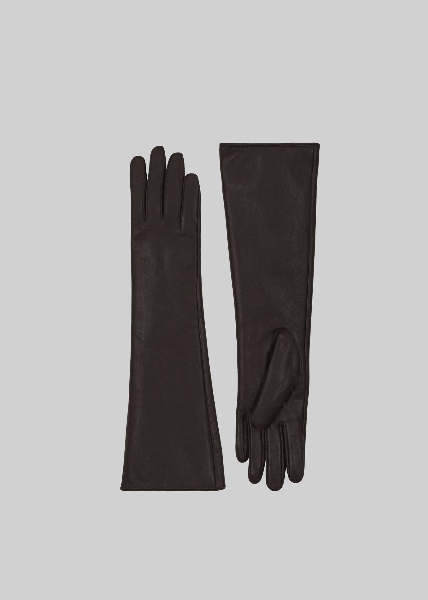 Jorna Long Leather Gloves - Brown