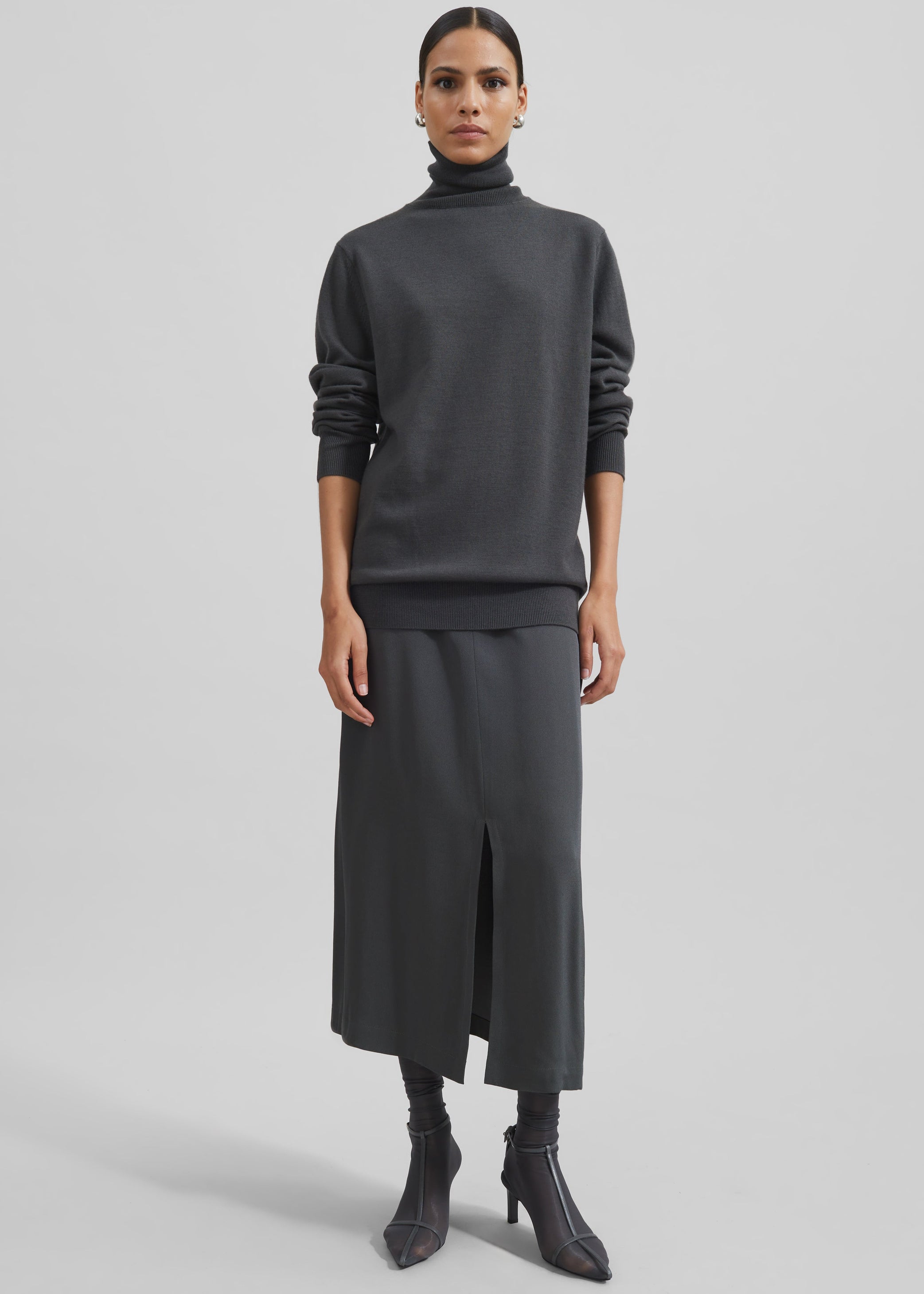 Shop the look image for Judy Midi Skirt - Light Khaki