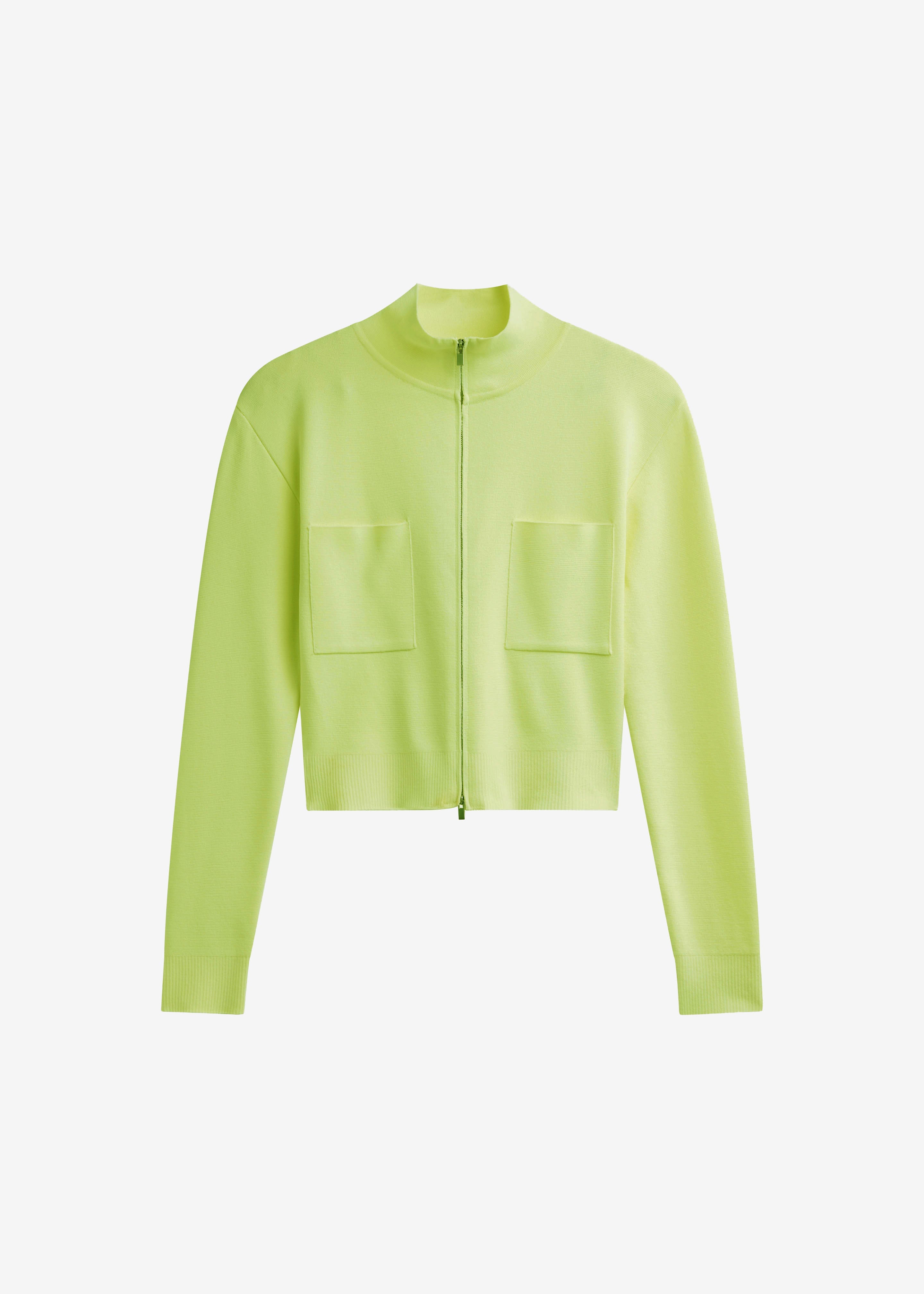 Juilly Knit Zip Cardigan - Lime – The Frankie Shop Europe