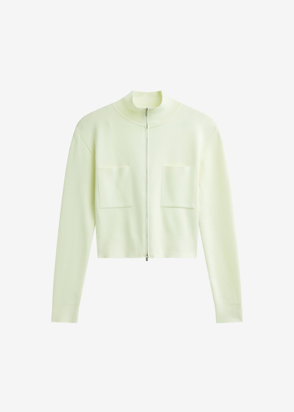 Juilly Knit Zip Cardigan - Pale Yellow - 7