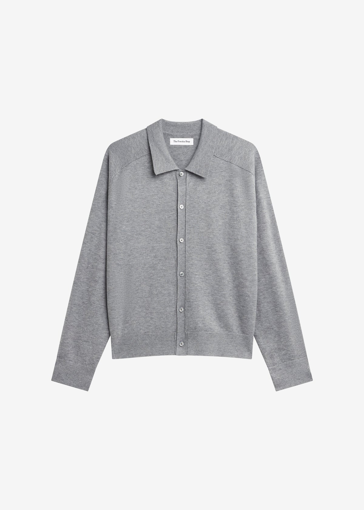 Julio Knit Polo Cardigan - Light Grey