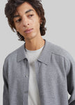 Julio Knit Polo Cardigan - Light Grey