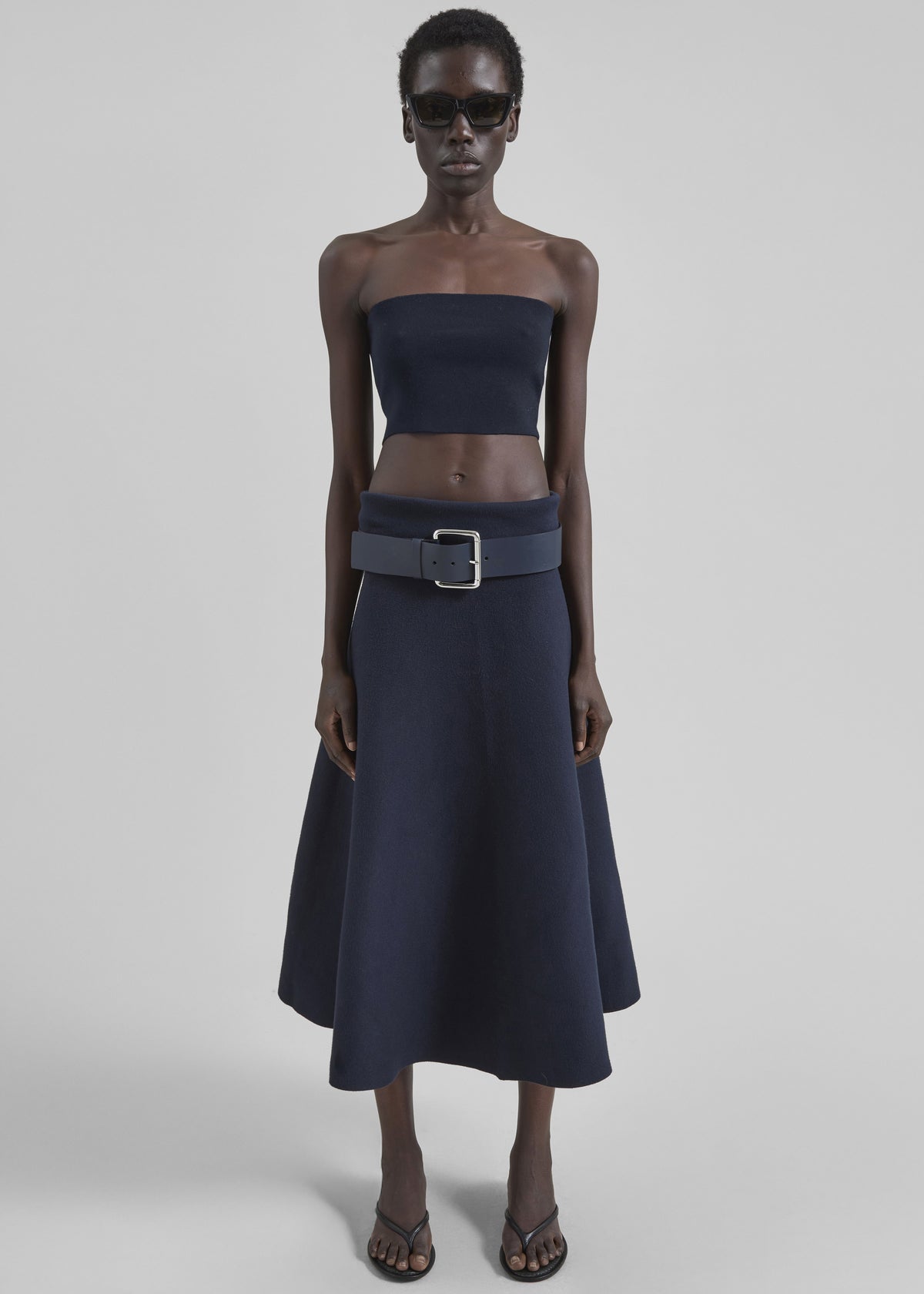 July Knit Midi Skirt - Navy - 5