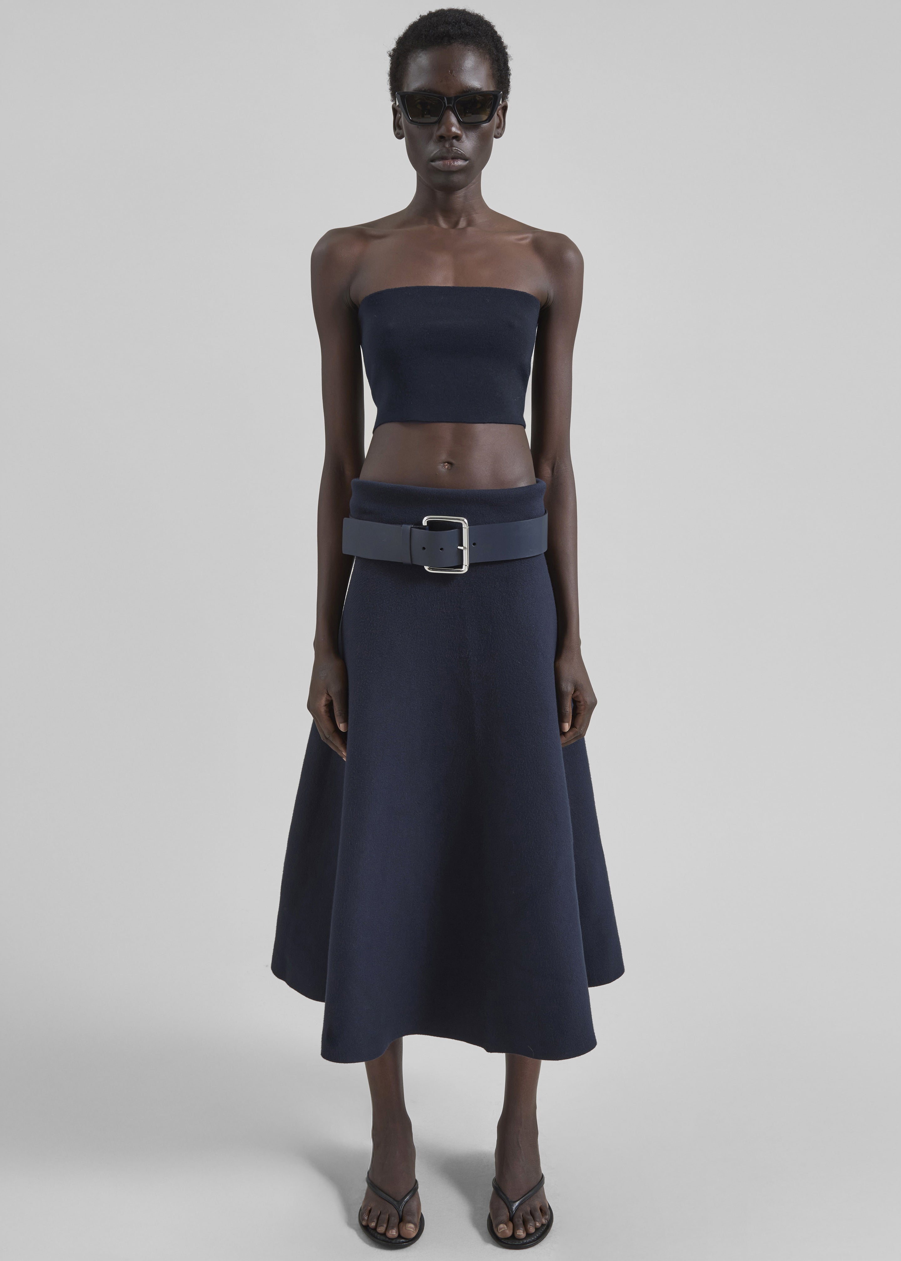 July Knit Midi Skirt - Navy - 5