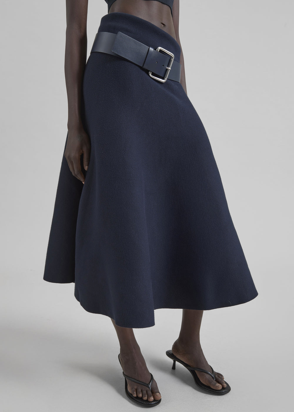 July Knit Midi Skirt - Navy - 1