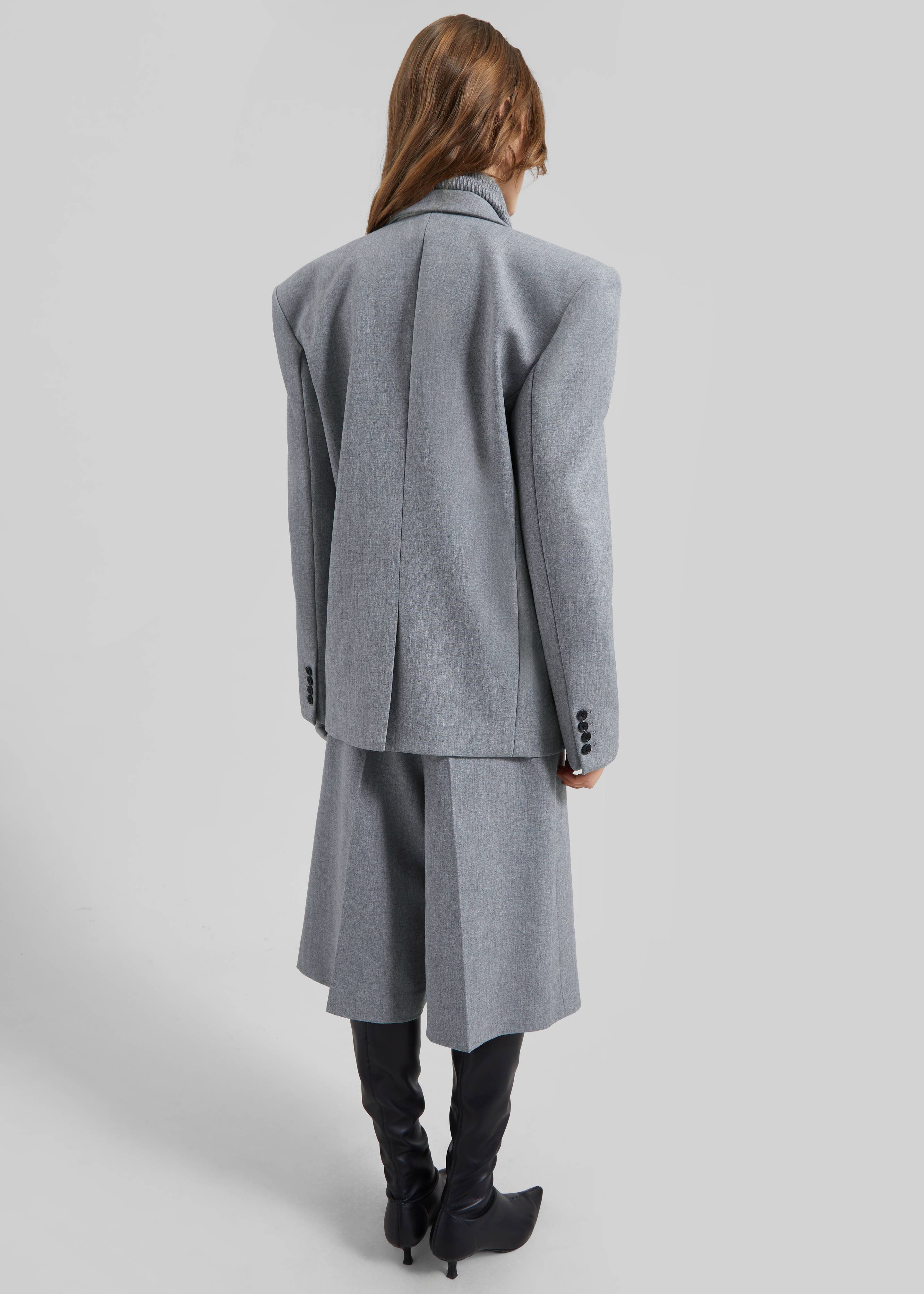 Jun Textured Blazer - Grey Melange - 9