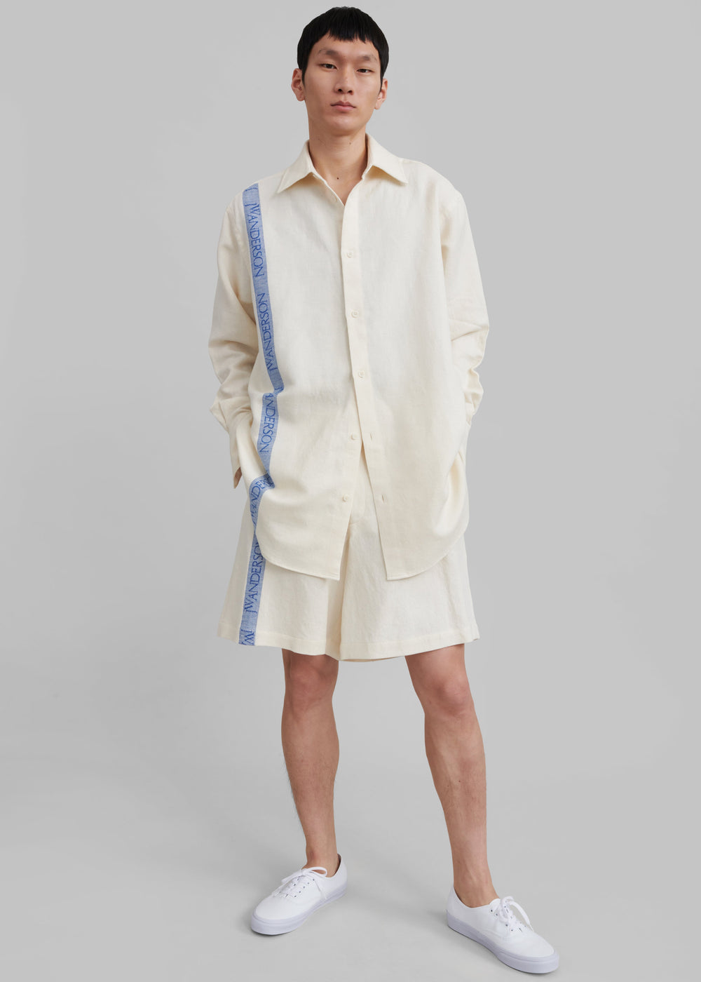 JW Anderson Wide Leg Shorts - Off White - 1