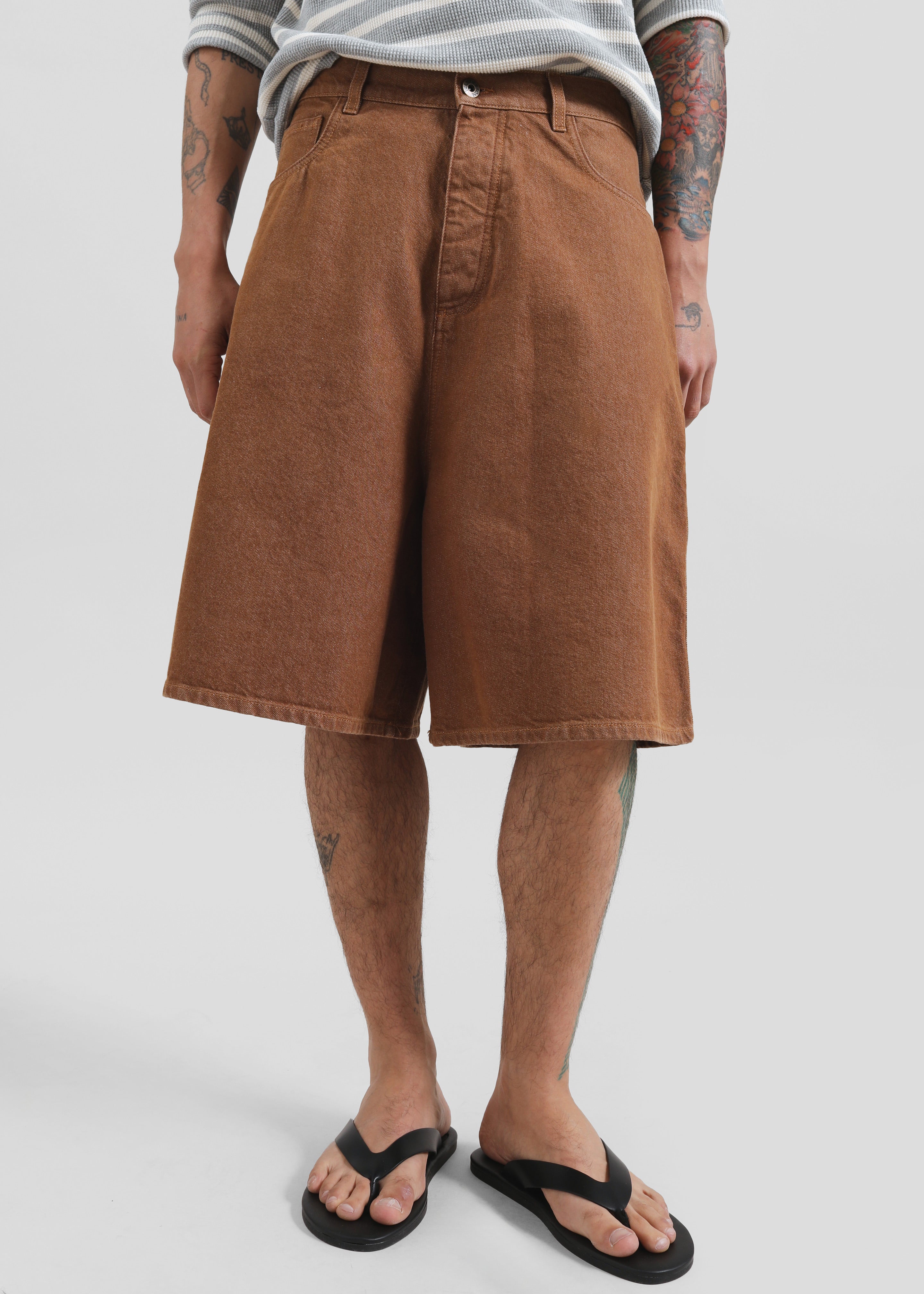 JW Anderson Aged Denim Shorts - Rust – The Frankie Shop Europe