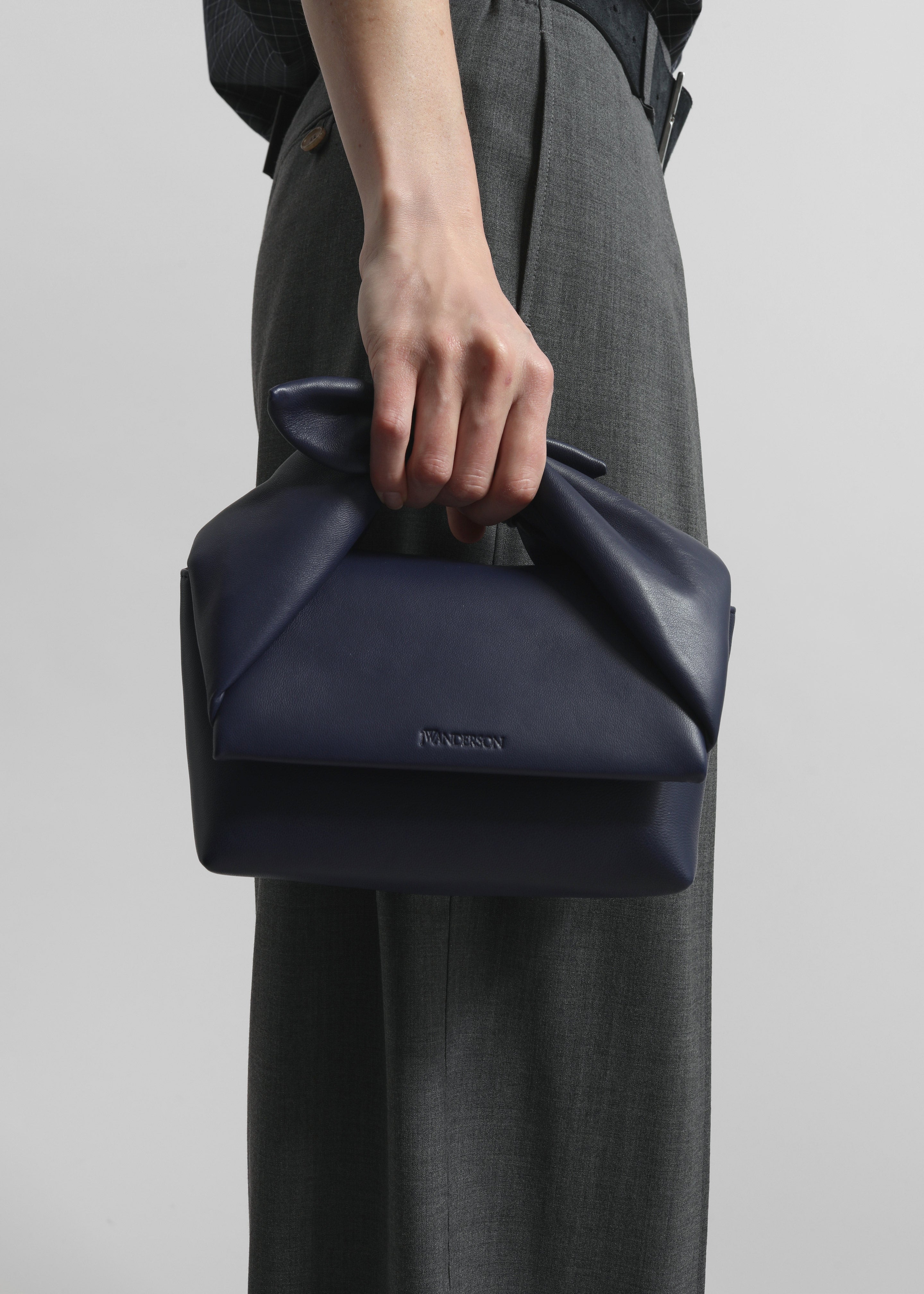 JW Anderson Bow Midi Twister Bag - Navy - 3