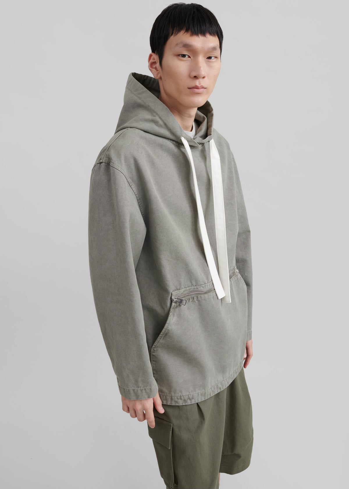 JW Anderson Garment Dye Hoodie - Grey - 5