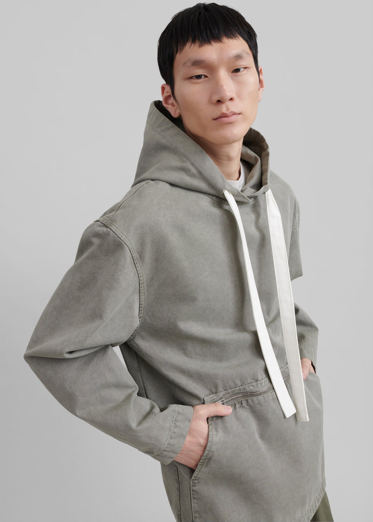 JW Anderson Garment Dye Hoodie - Grey - 2