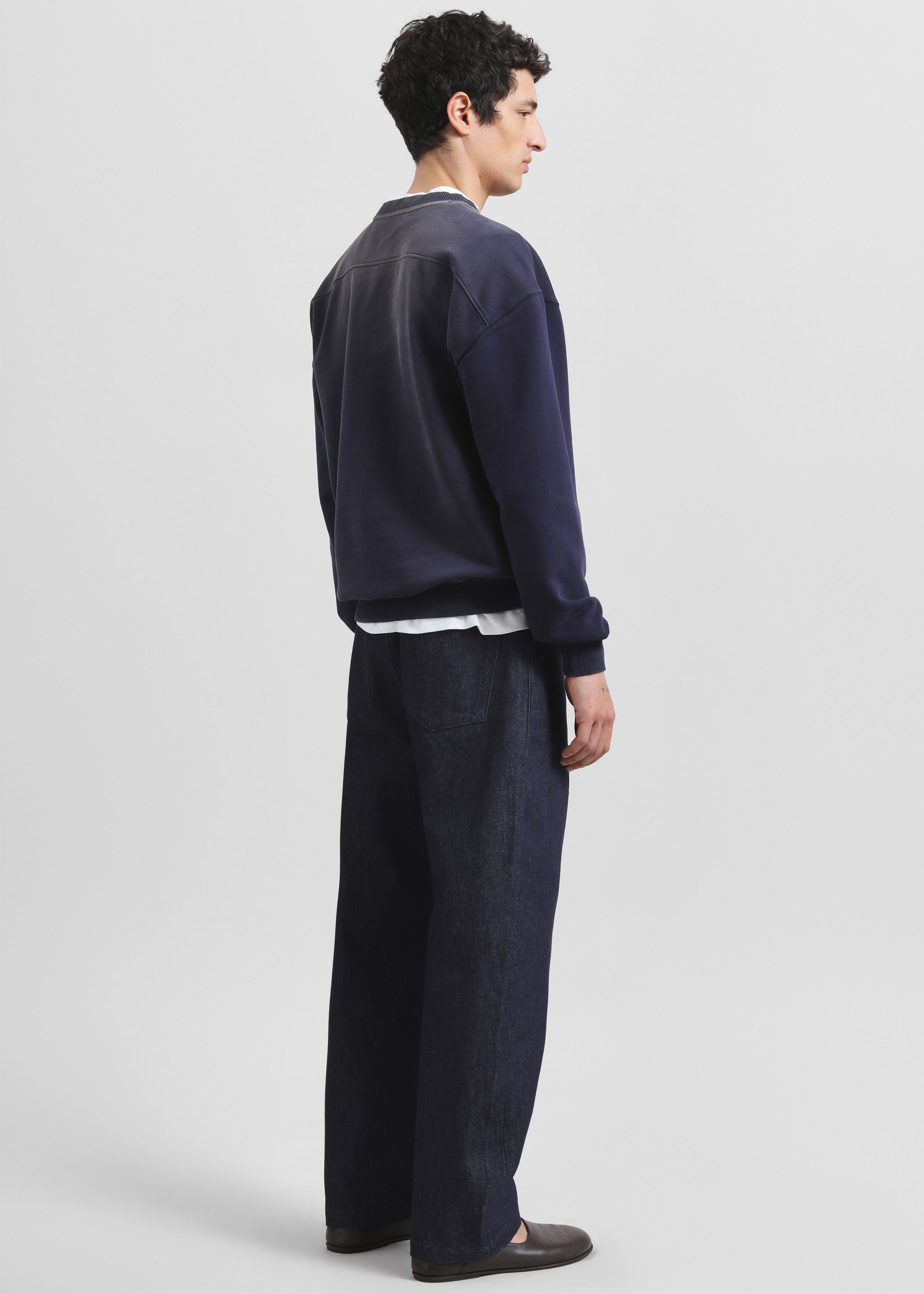 JW Anderson Oversized Anchor Logo Sweatshirt - Navy - 5