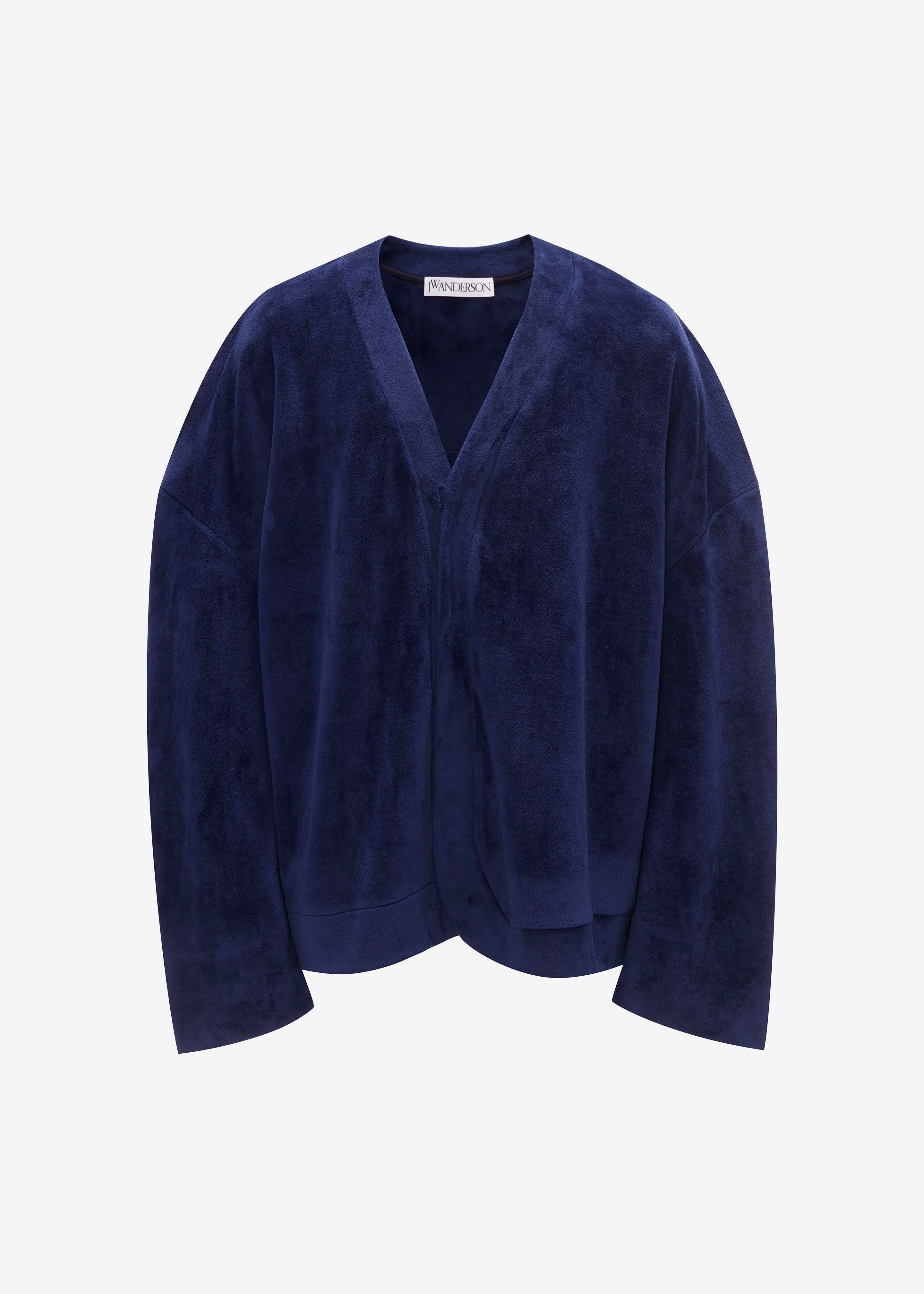 JW Anderson Oversized V-Neck Cardigan - Dark Navy - 6