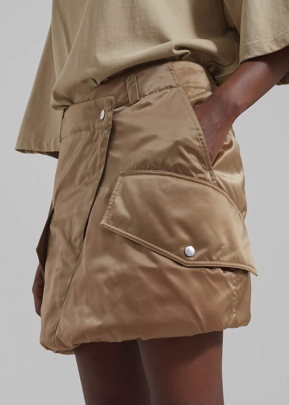 JW Anderson Padded Cargo Mini Skirt - Beige - 1