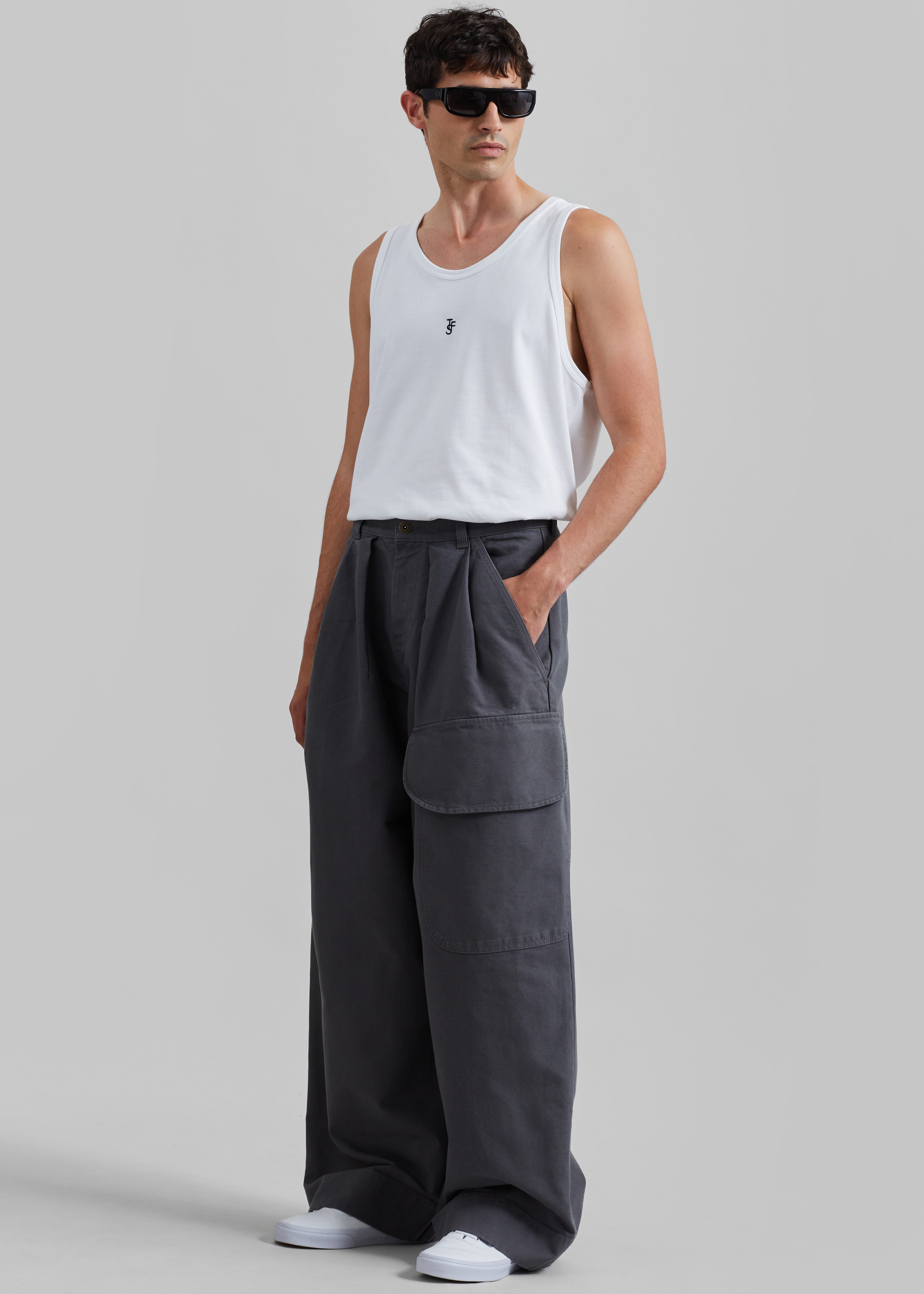 JW Anderson Relaxed Cargo Trousers - Grey - 5