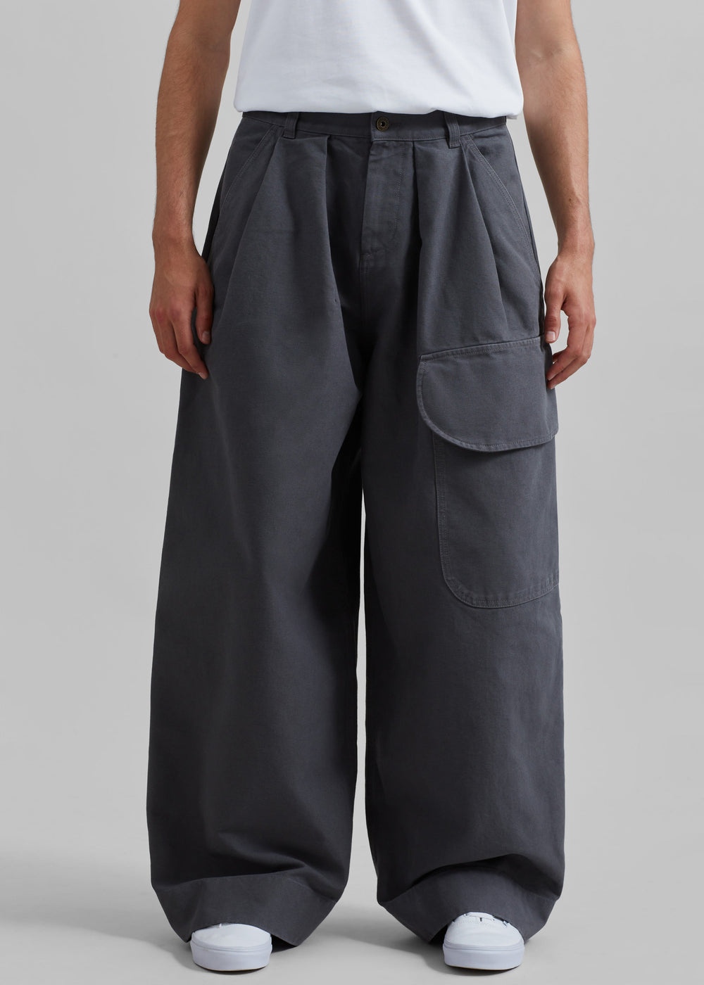 JW Anderson Relaxed Cargo Trousers - Grey - 1