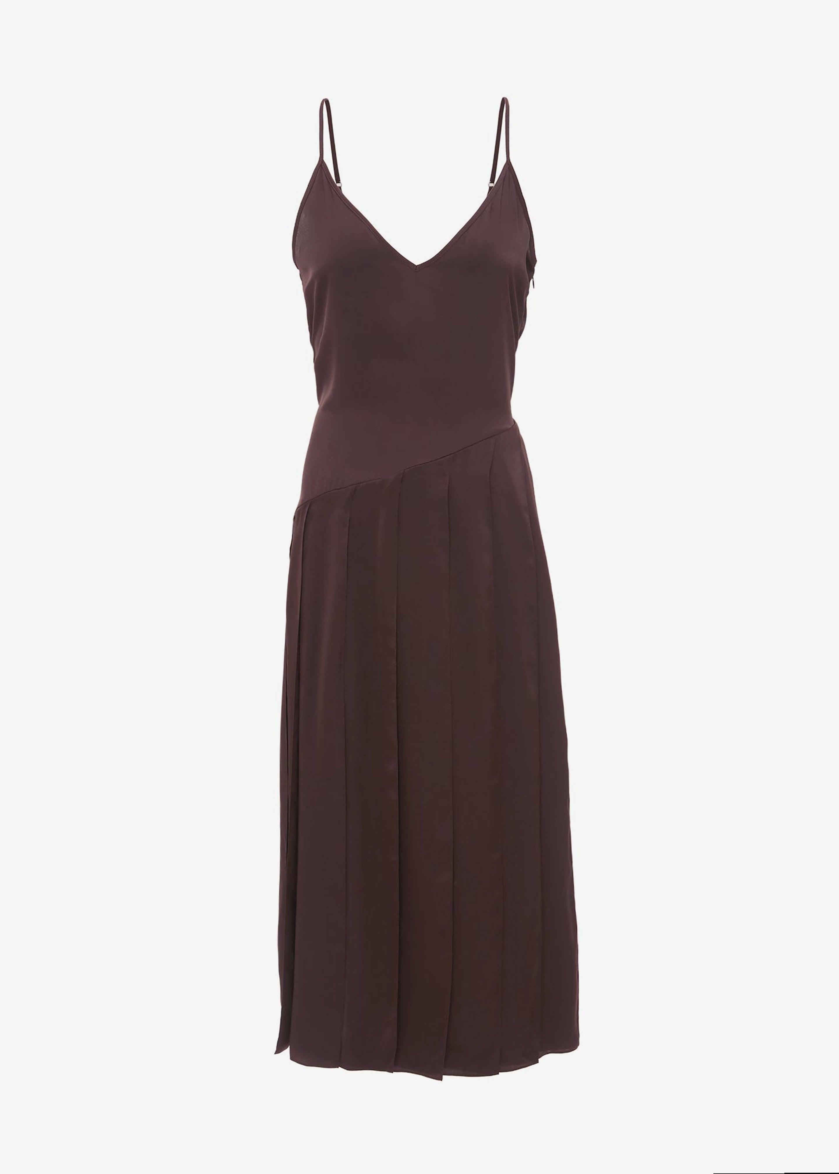 JW Anderson Ribbon Hem Strap Dress - Chocolate Brown - 9