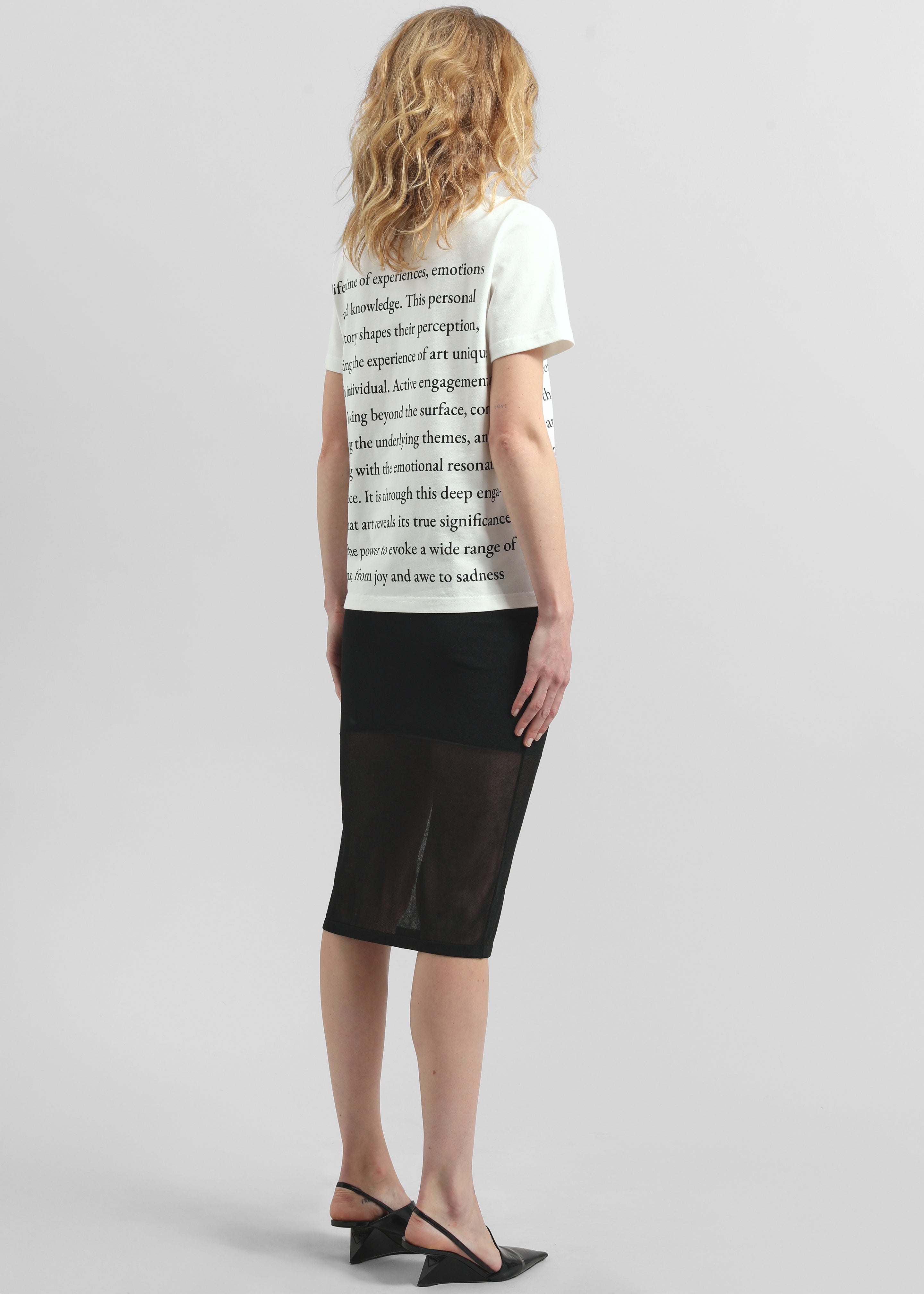 JW Anderson Text Print T-Shirt - Ivory - 6