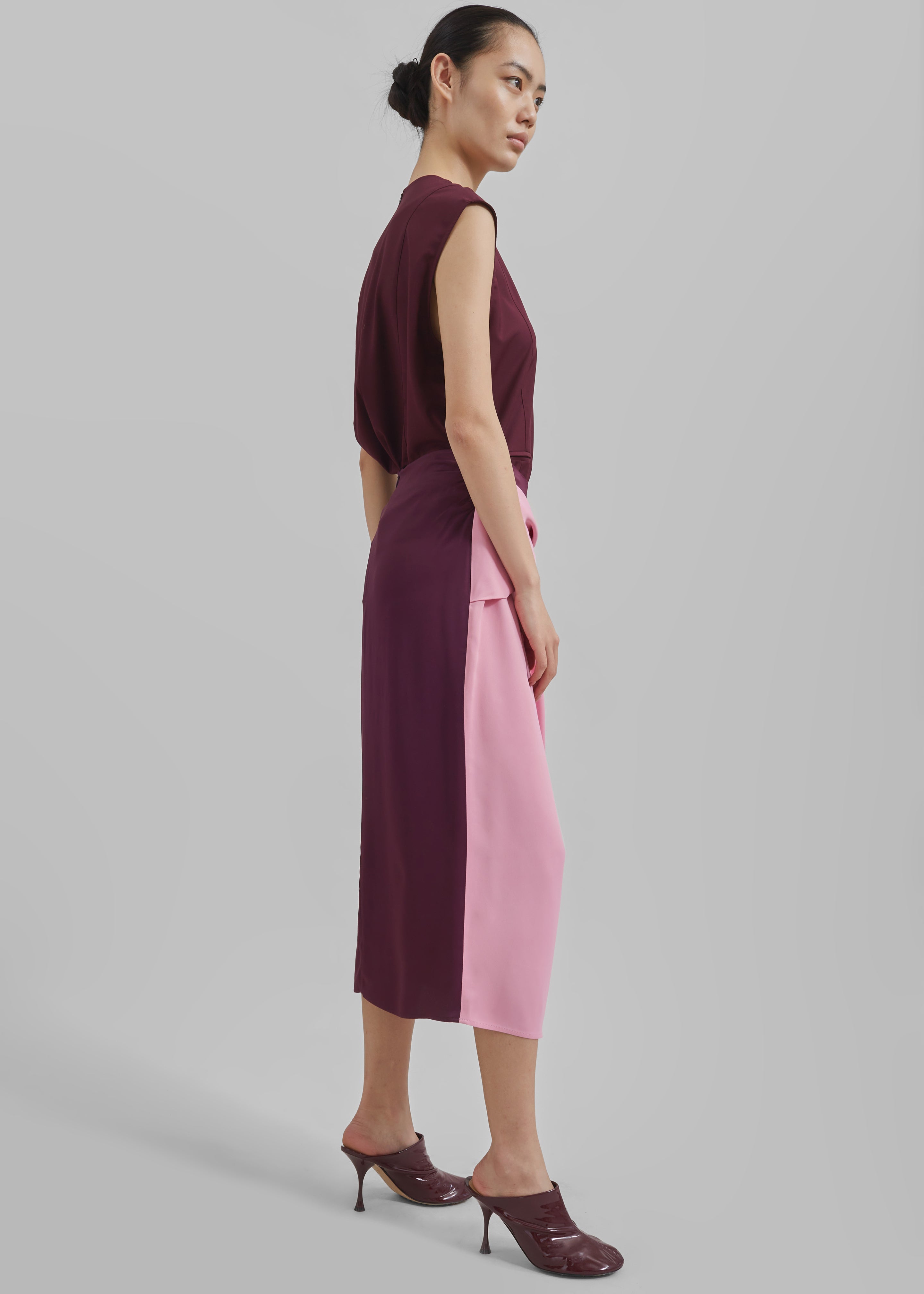 JW Anderson Twisted Midi Skirt - Bubblegum - 3