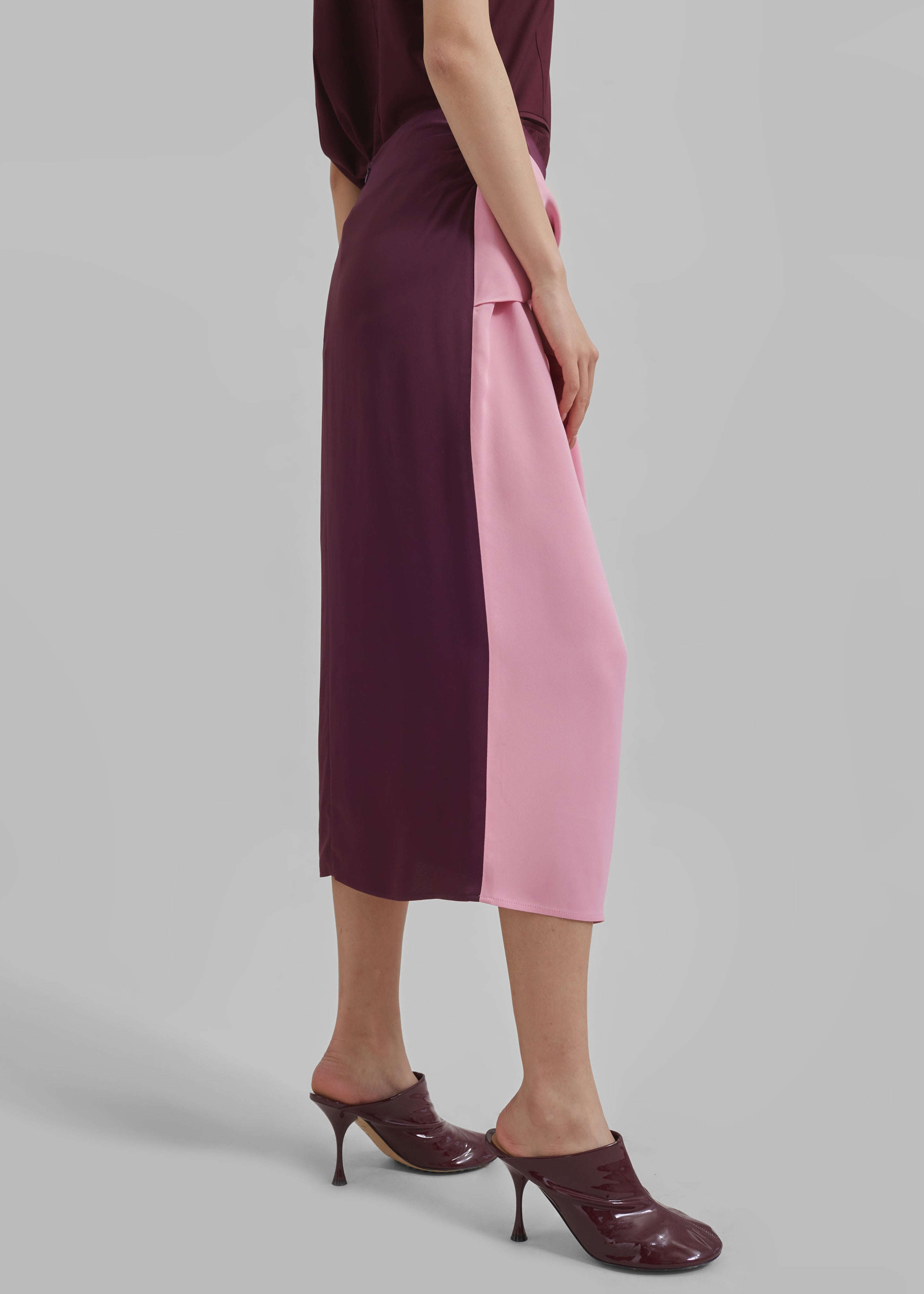 JW Anderson Twisted Midi Skirt - Bubblegum - 6