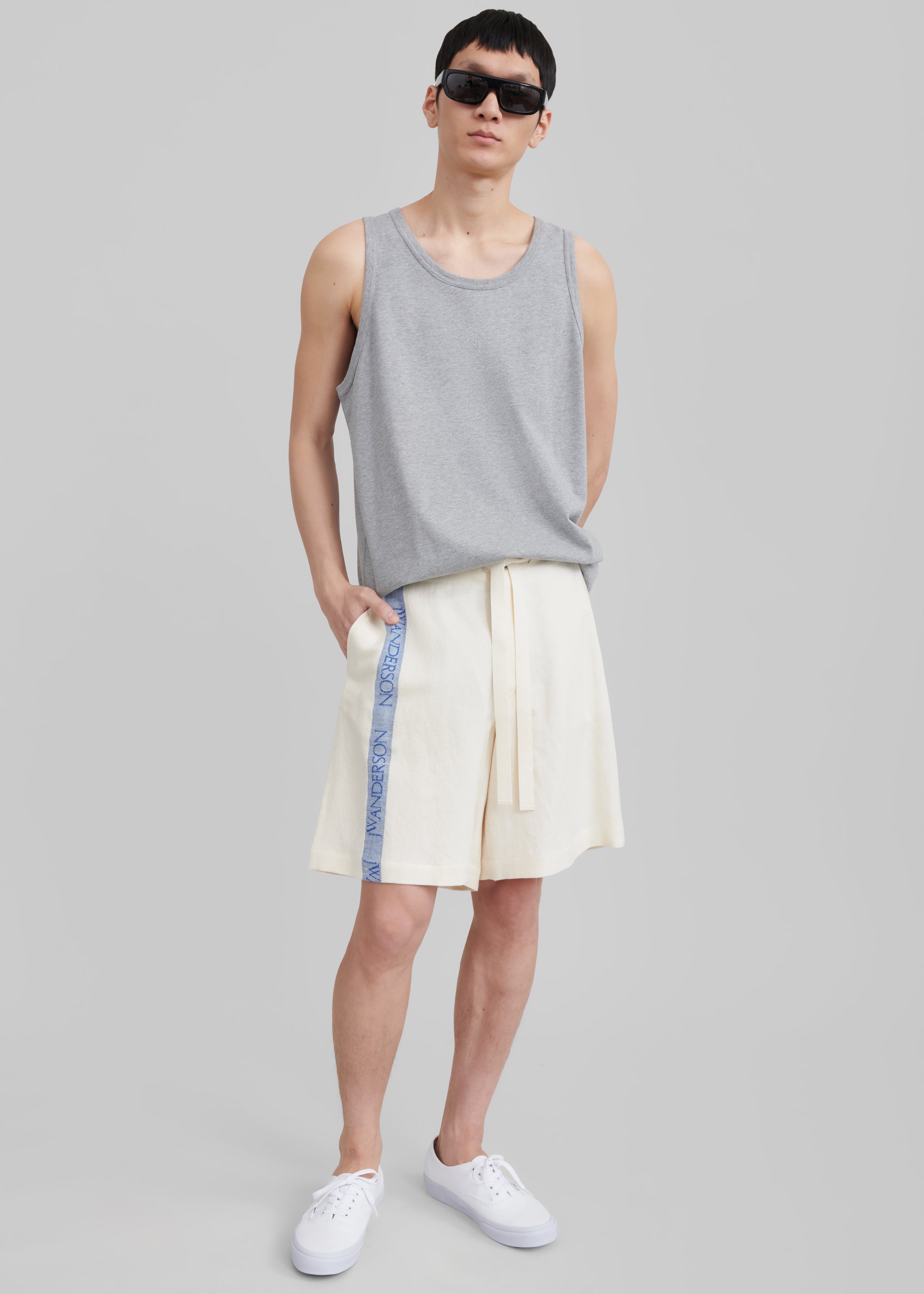 JW Anderson Wide Leg Shorts - Off White - 5