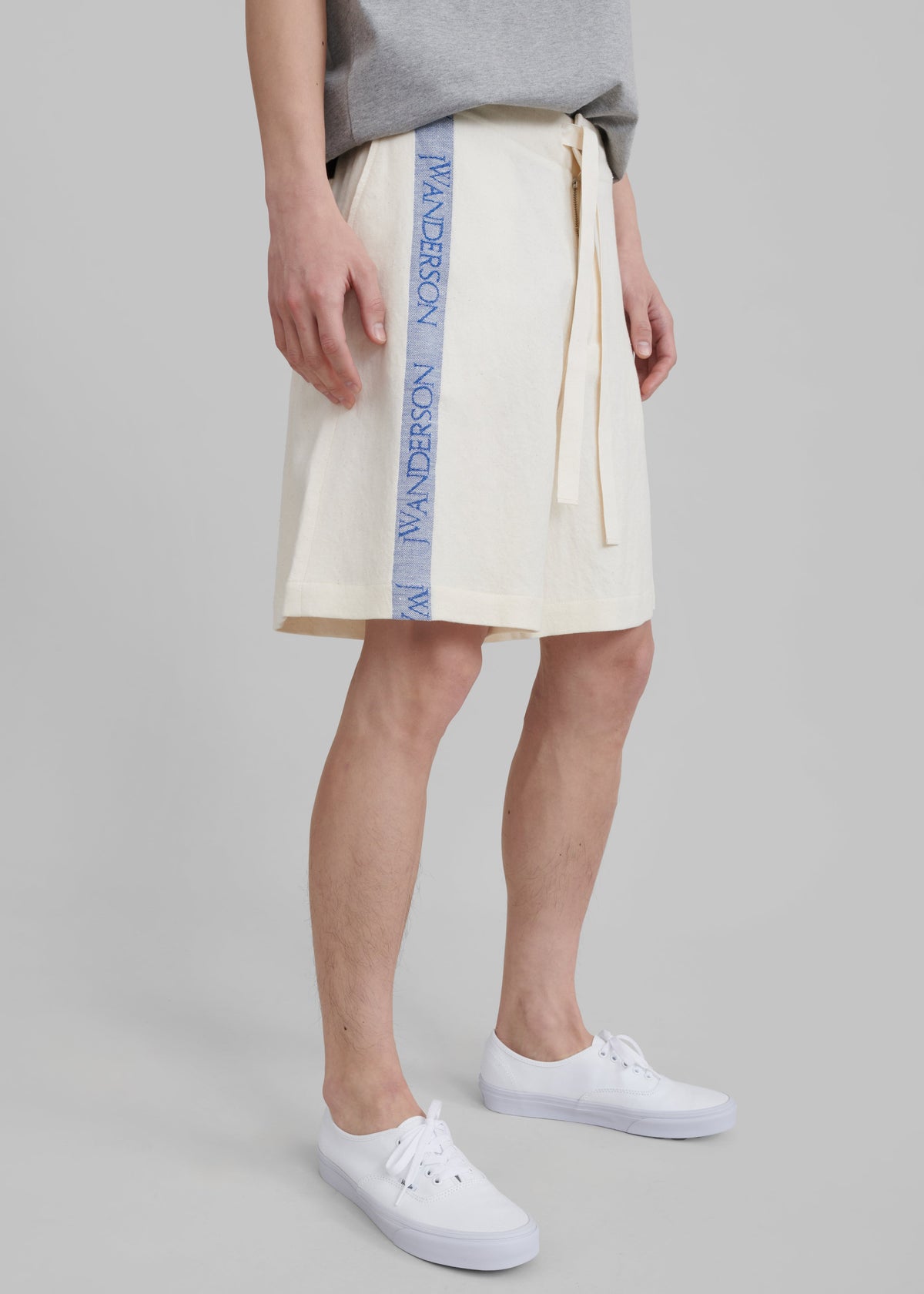 JW Anderson Wide Leg Shorts - Off White - 1