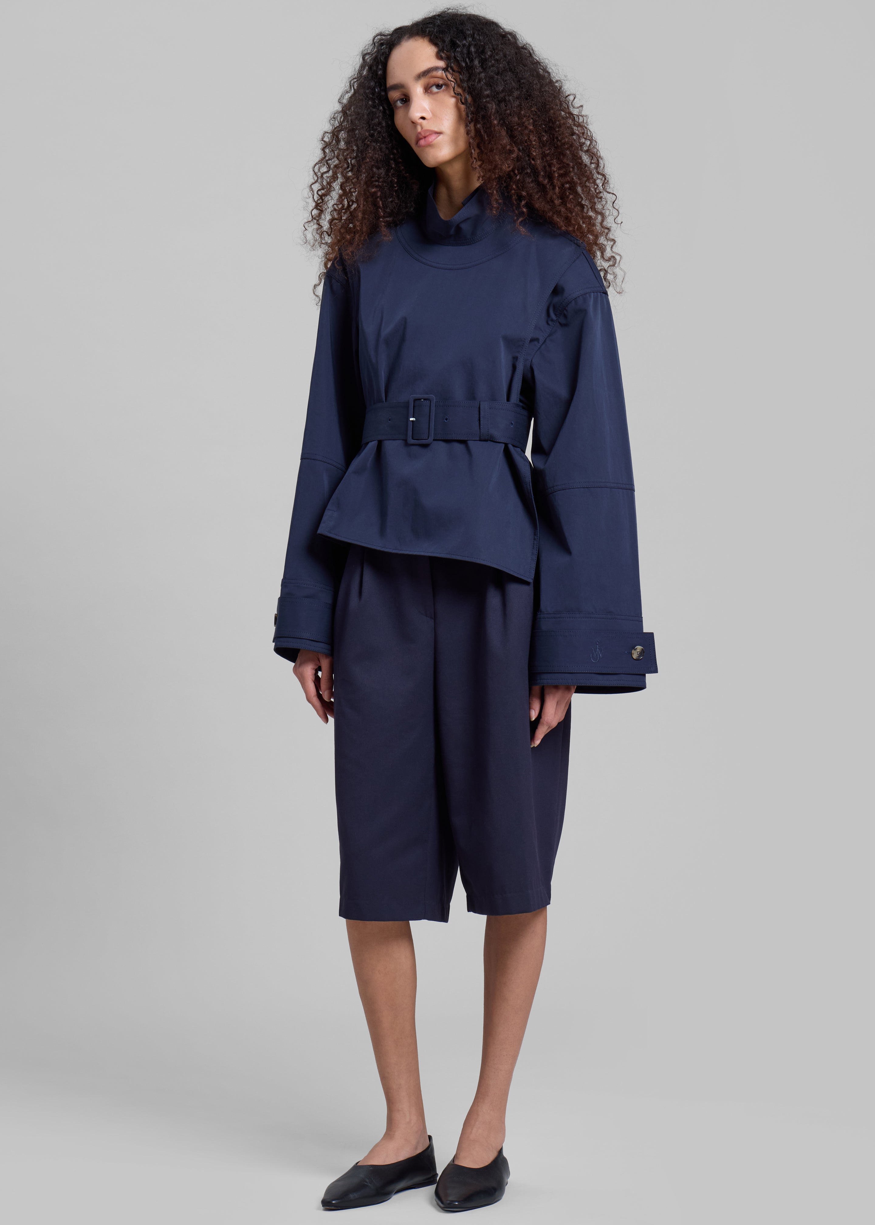 JW Anderson Wrap Trench Jacket - Navy - 3