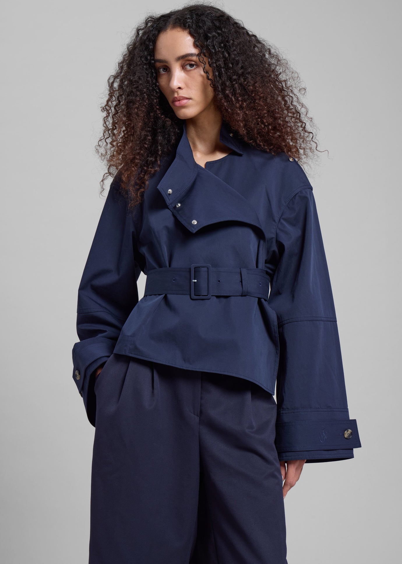 JW Anderson Wrap Trench Jacket - Navy - 1