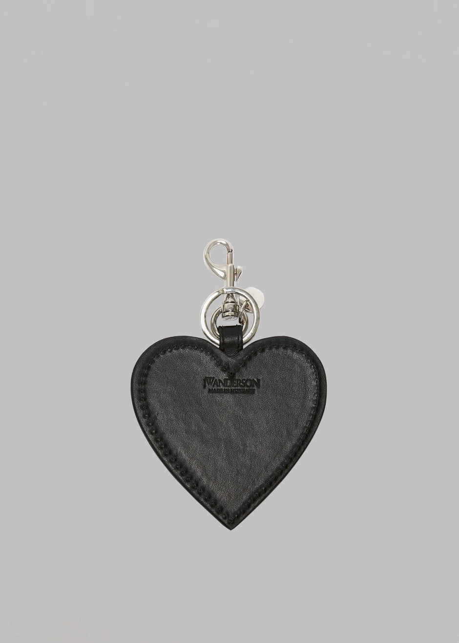 JW Anderson Heart Keyring - White/Black - 1