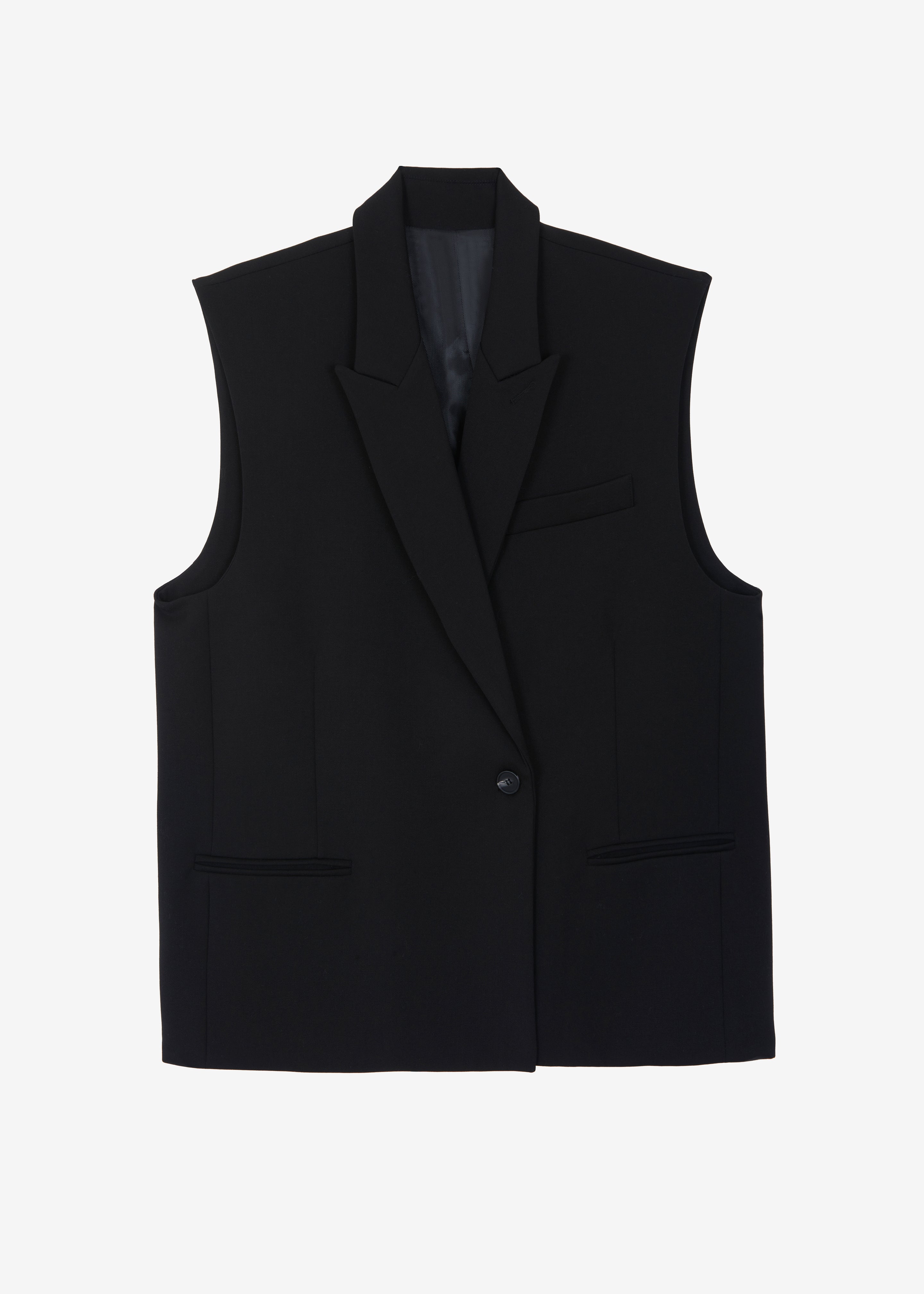 Kace Boxy Vest - Black - 7