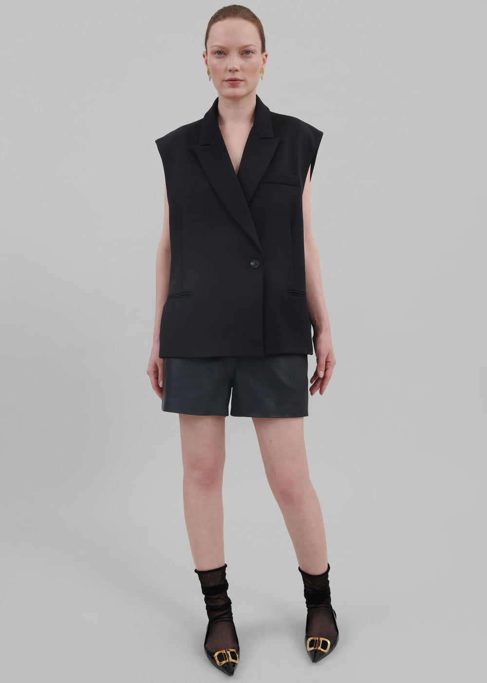 Kace Boxy Vest - Black - 1