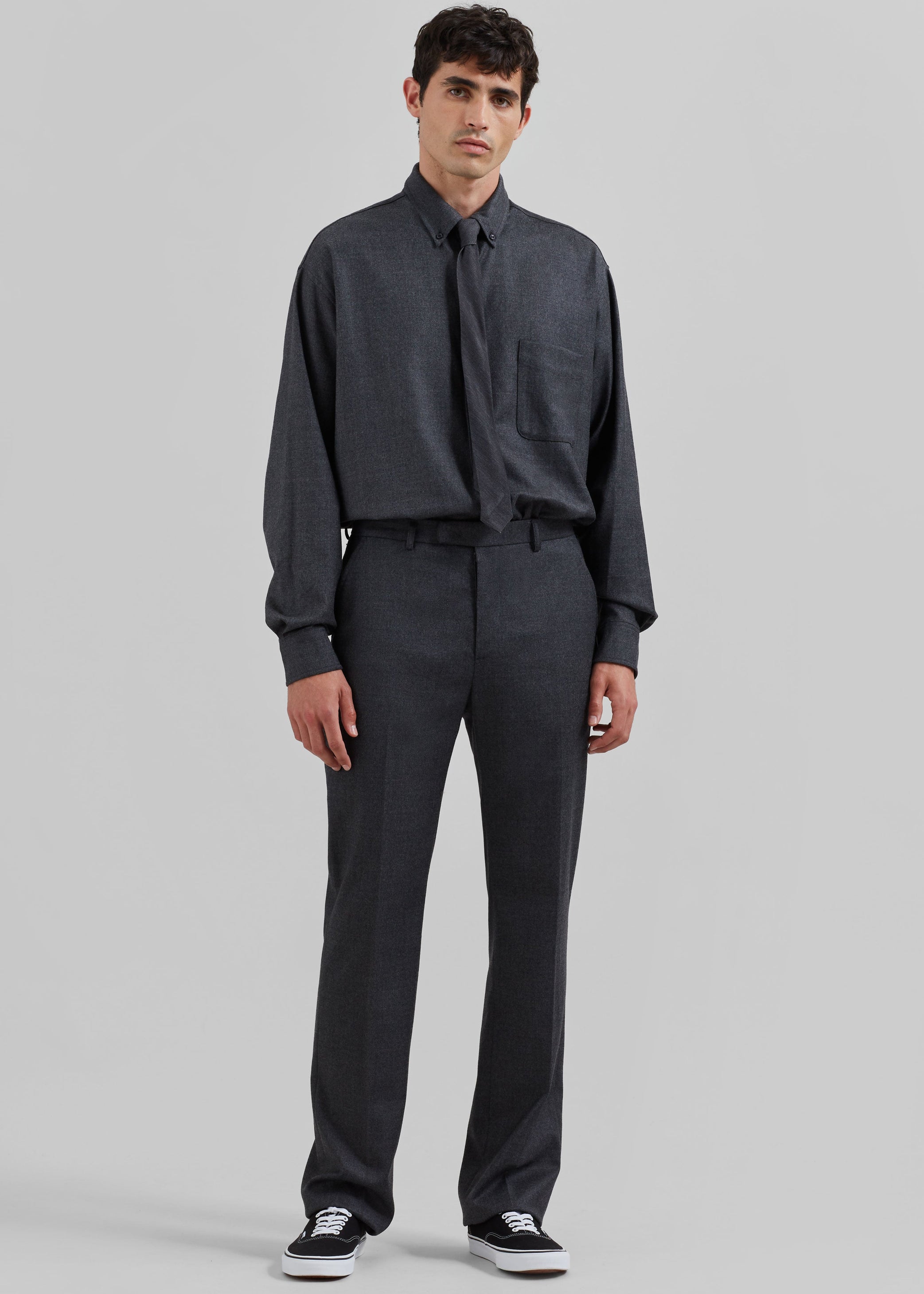 Shop the look image for Kaden Wool Tie - Charcoal