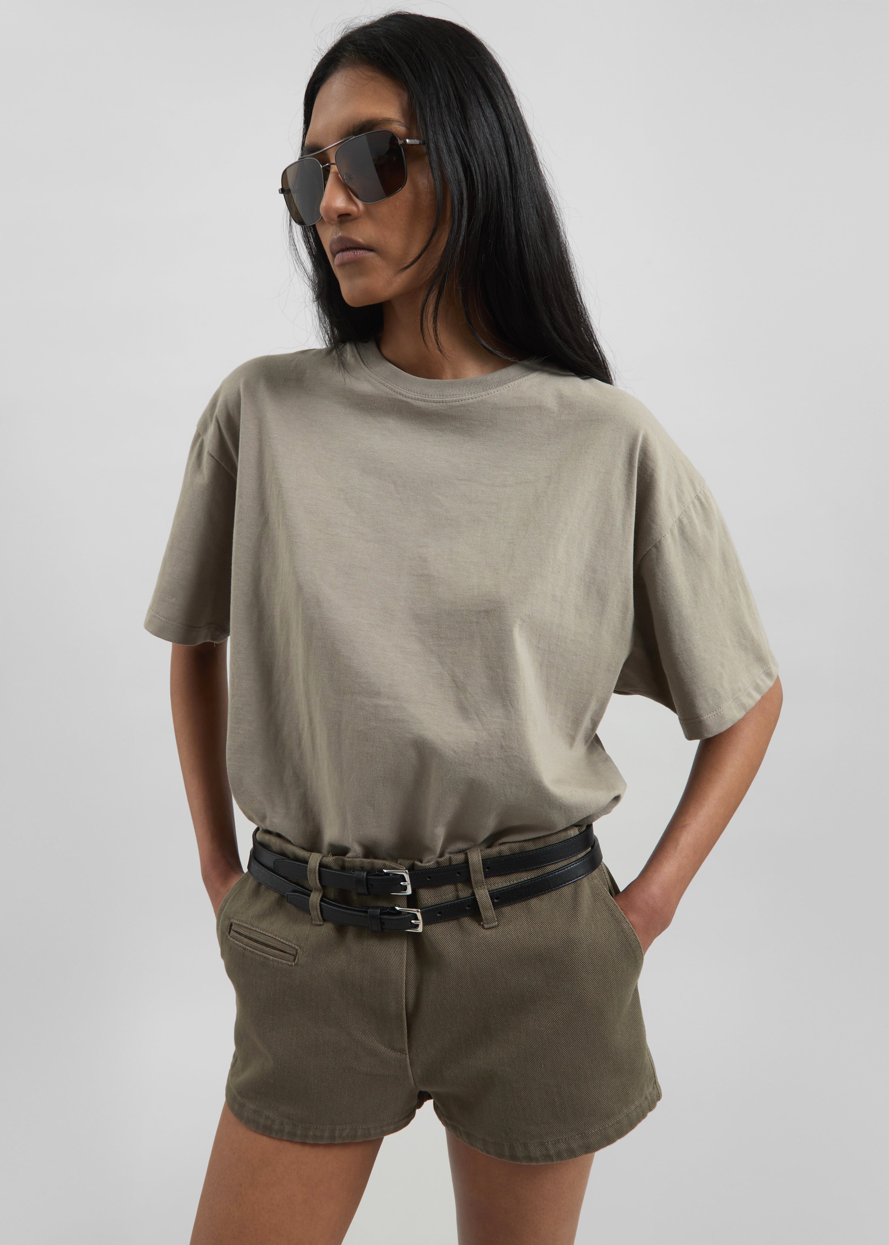 Kael Denim Shorts - Khaki - 4