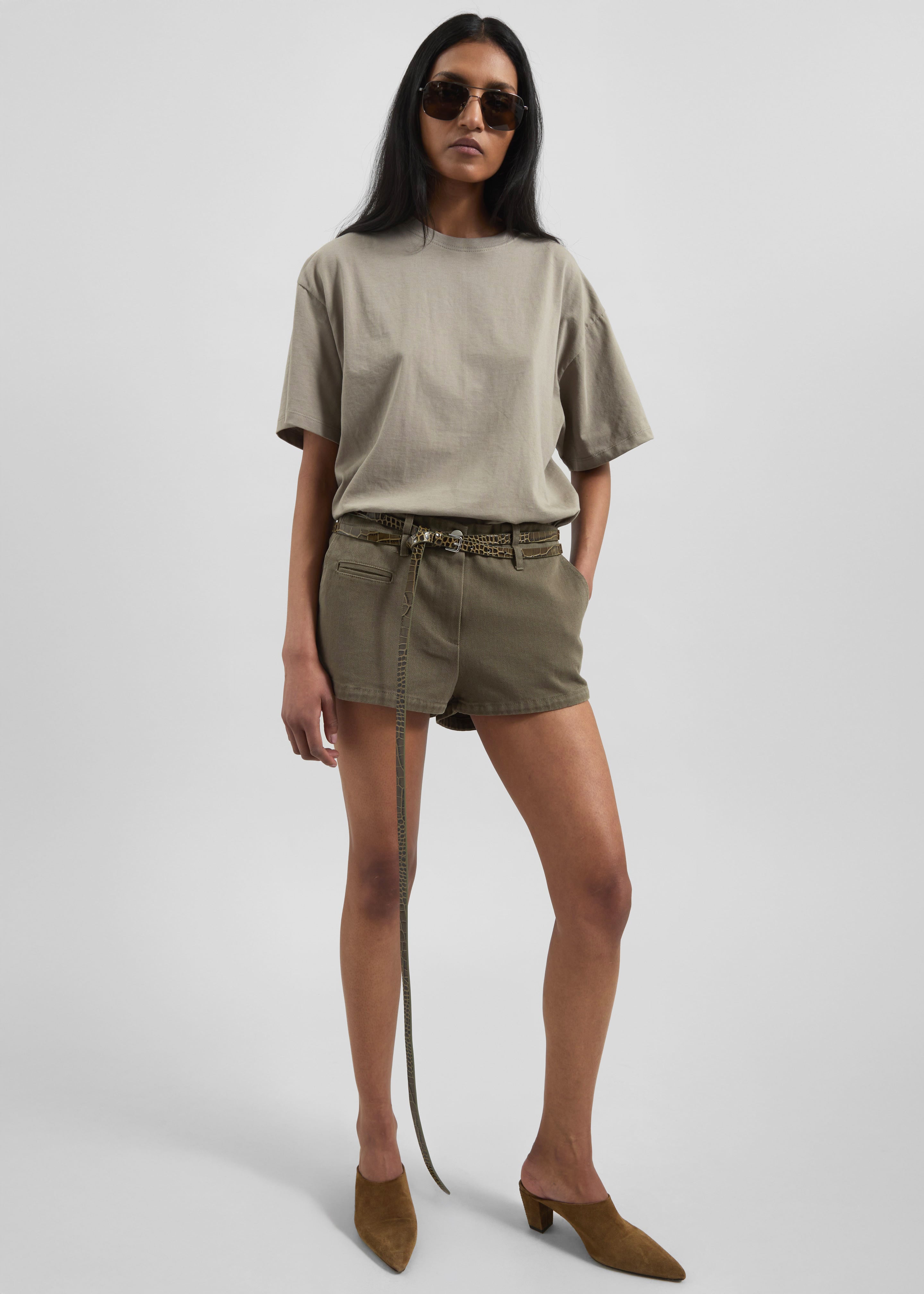 Kael Denim Shorts - Khaki - 5
